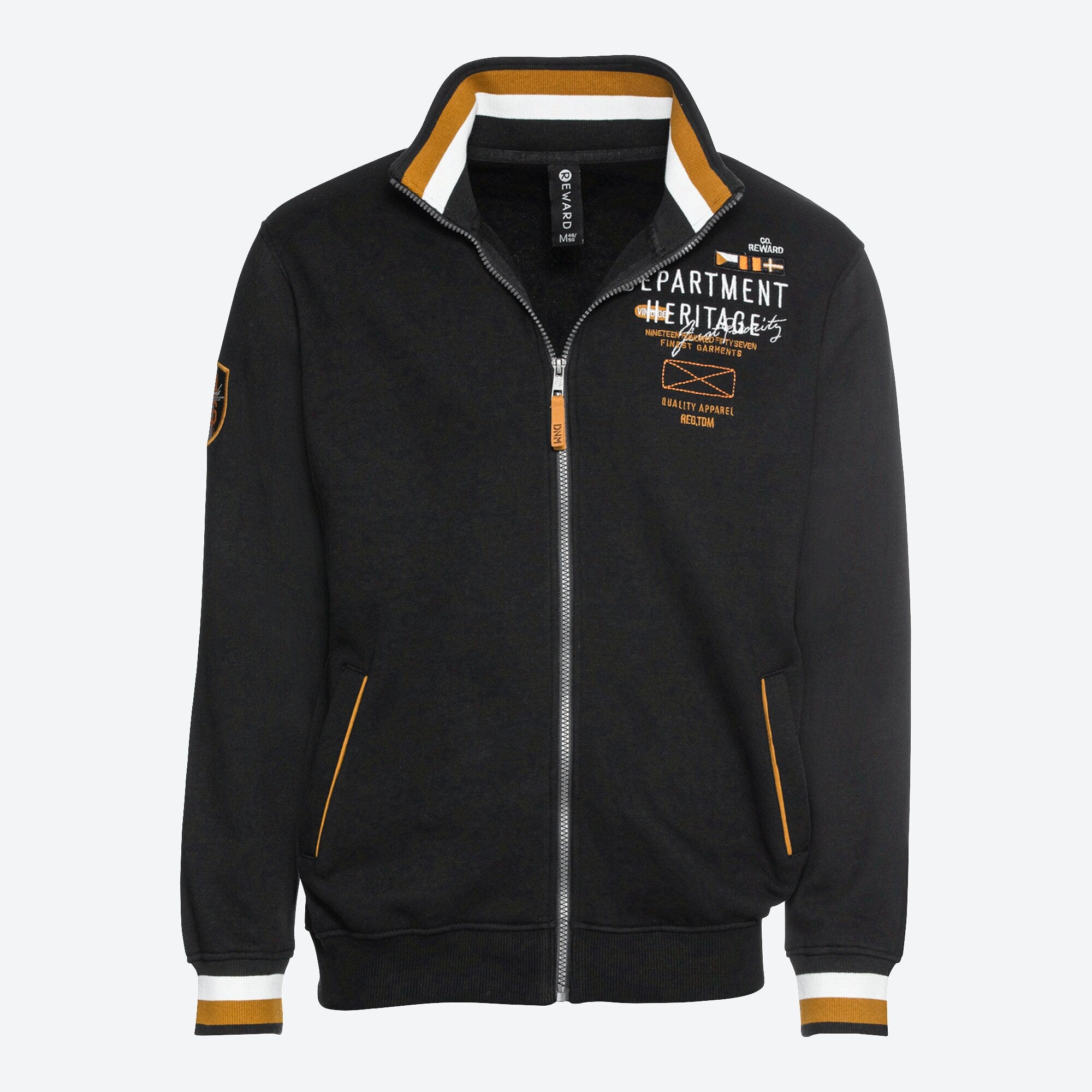 Herren-Sweatjacke mit Kontrast-Streifen