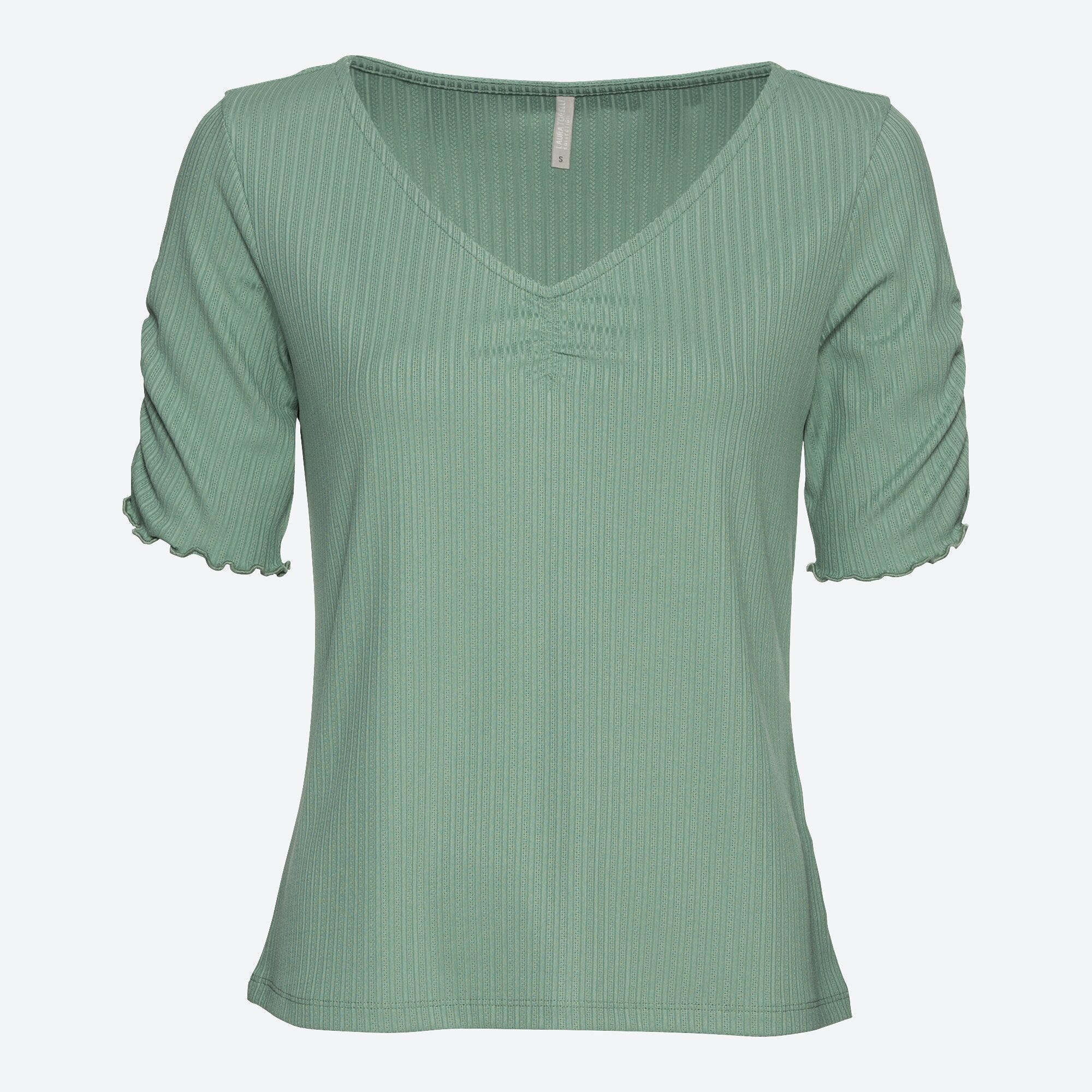 Damen-T-Shirt mit Ripp-Struktur