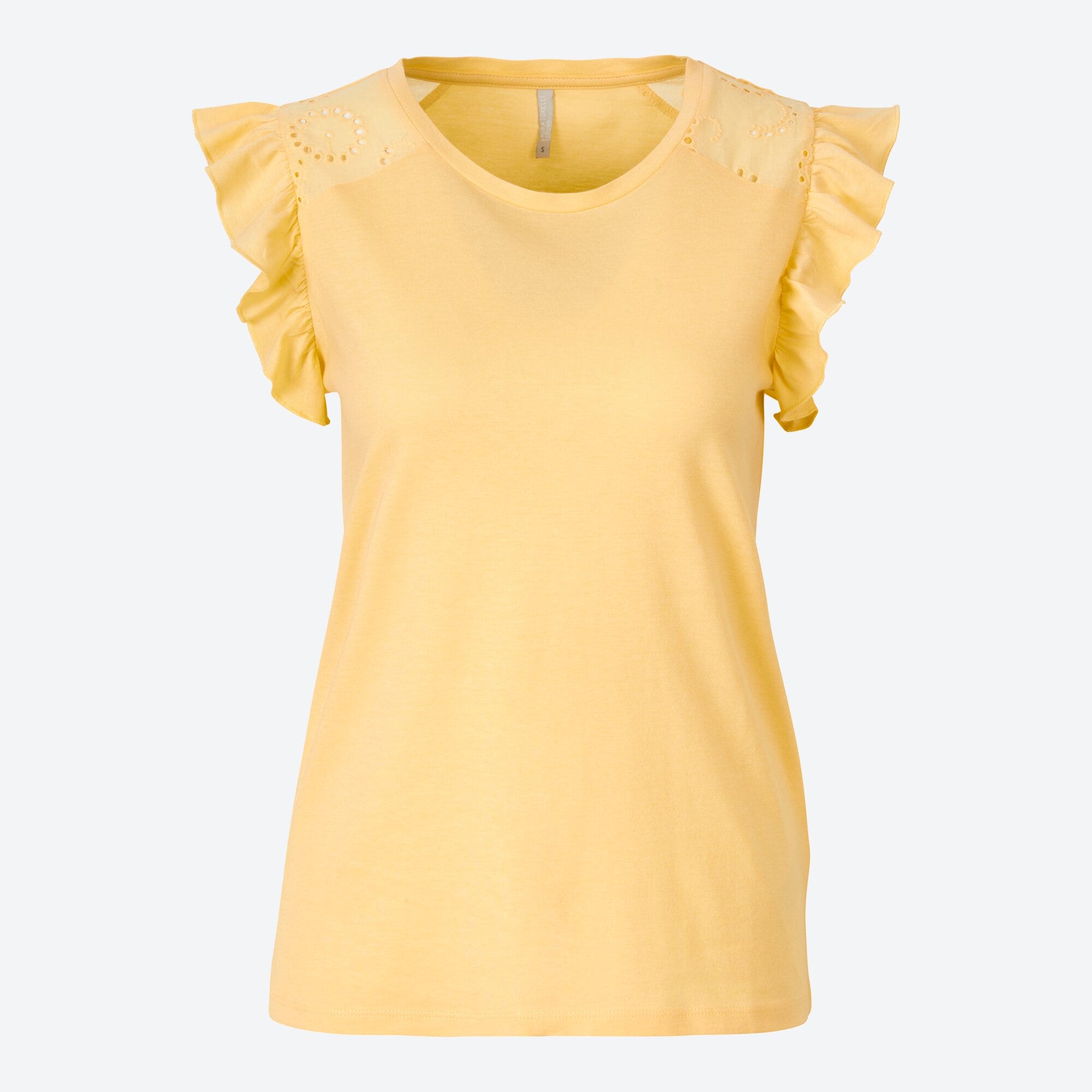 Damen-T-Shirt mit Spitzeneinsatz