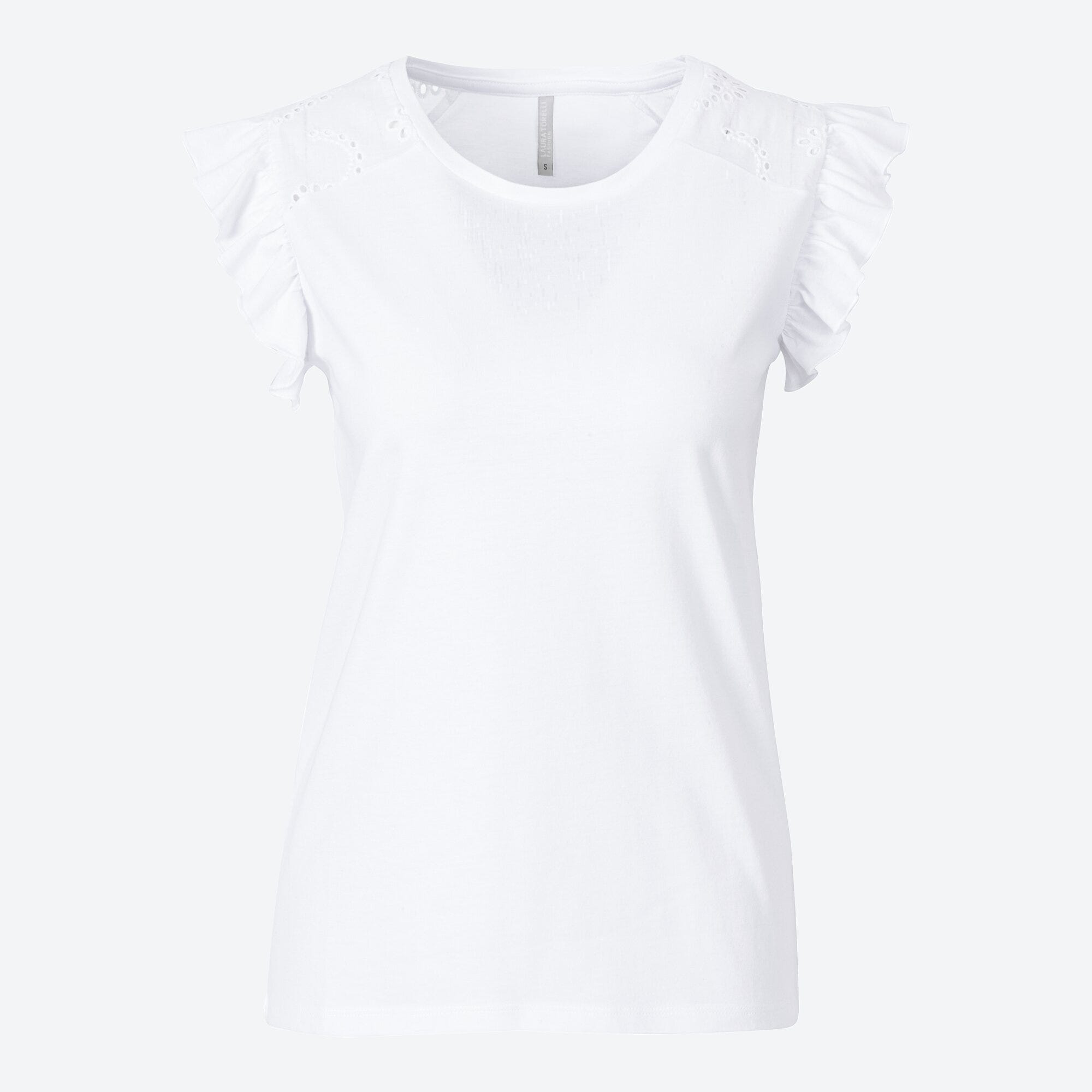 Damen-T-Shirt mit Spitzeneinsatz
