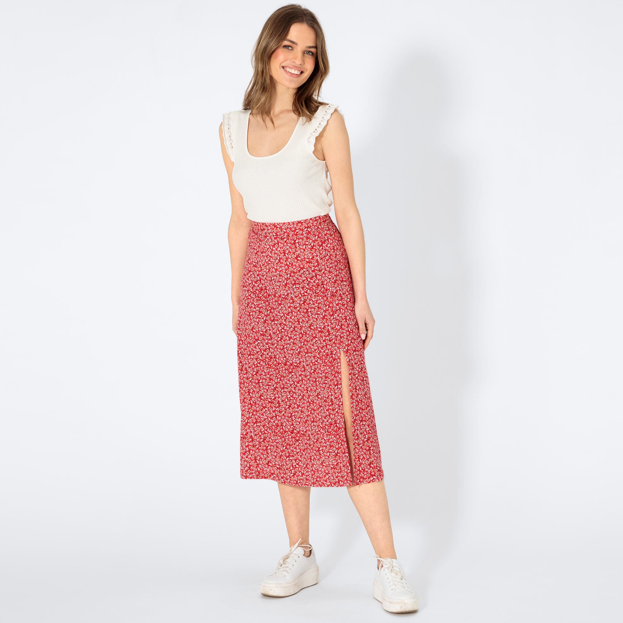 Damen-Rock mit Blümchen-Muster