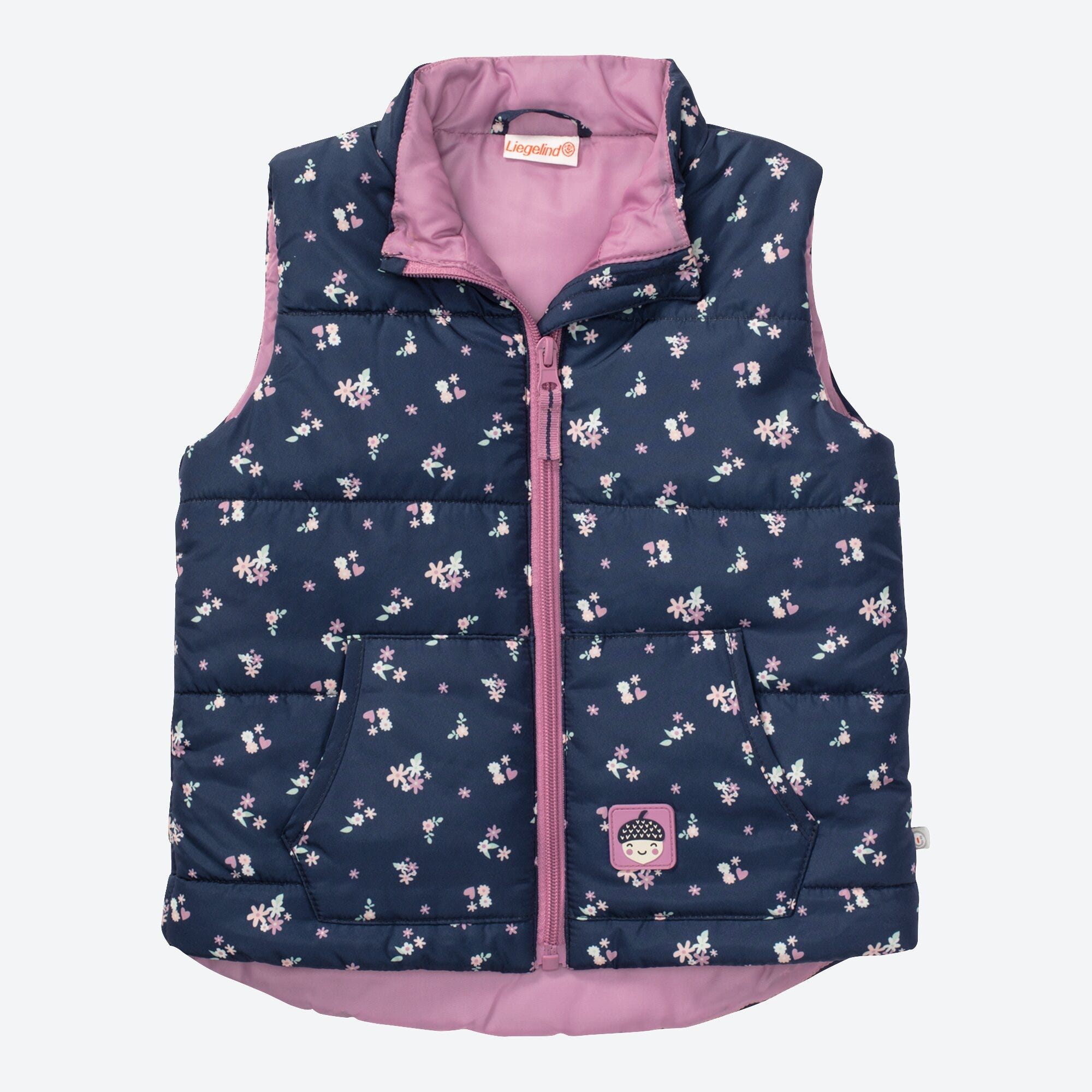 Baby-Mädchen-Weste mit Blumenmuster