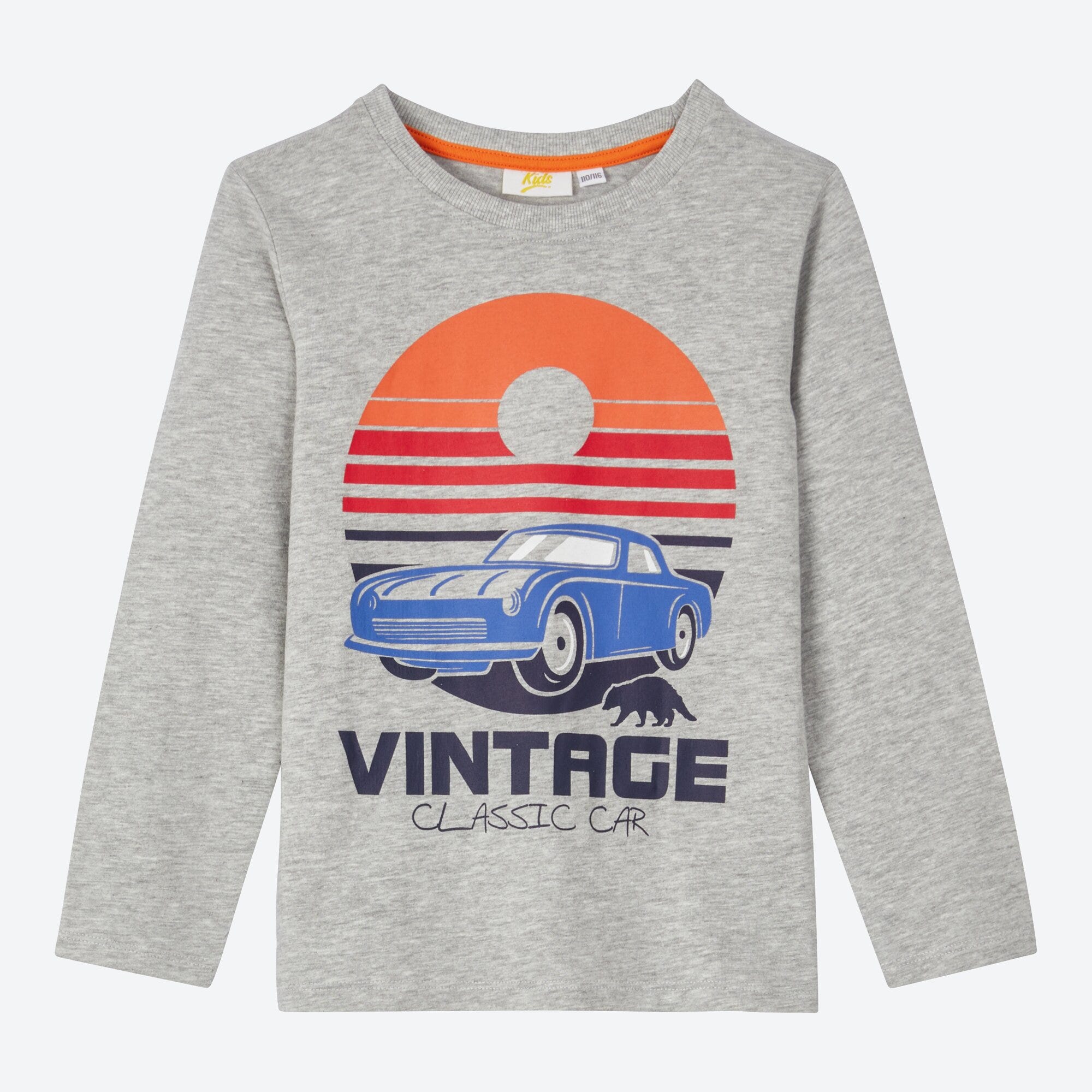 Jungen-Shirt mit Auto-Frontaufdruck