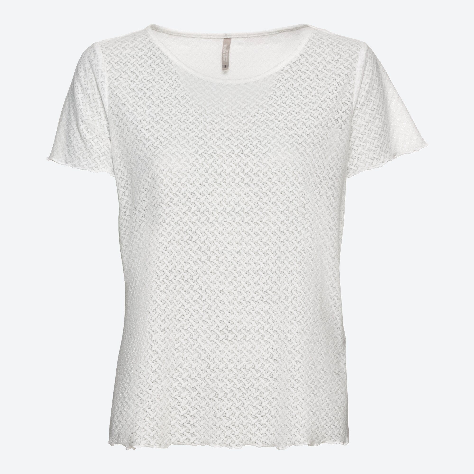 Damen-T-Shirt mit Struktur-Muster