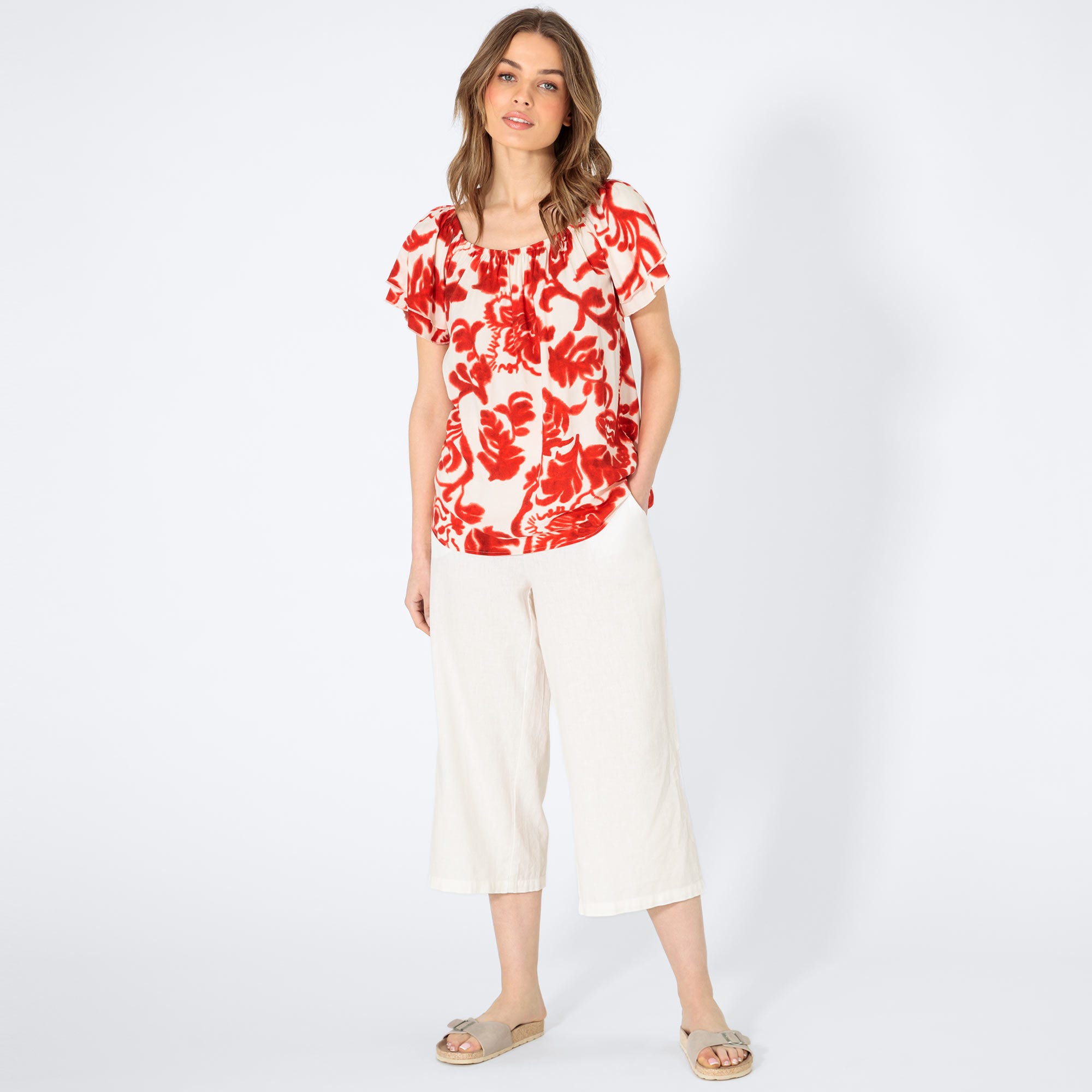 Damen-Culotte mit Leinen