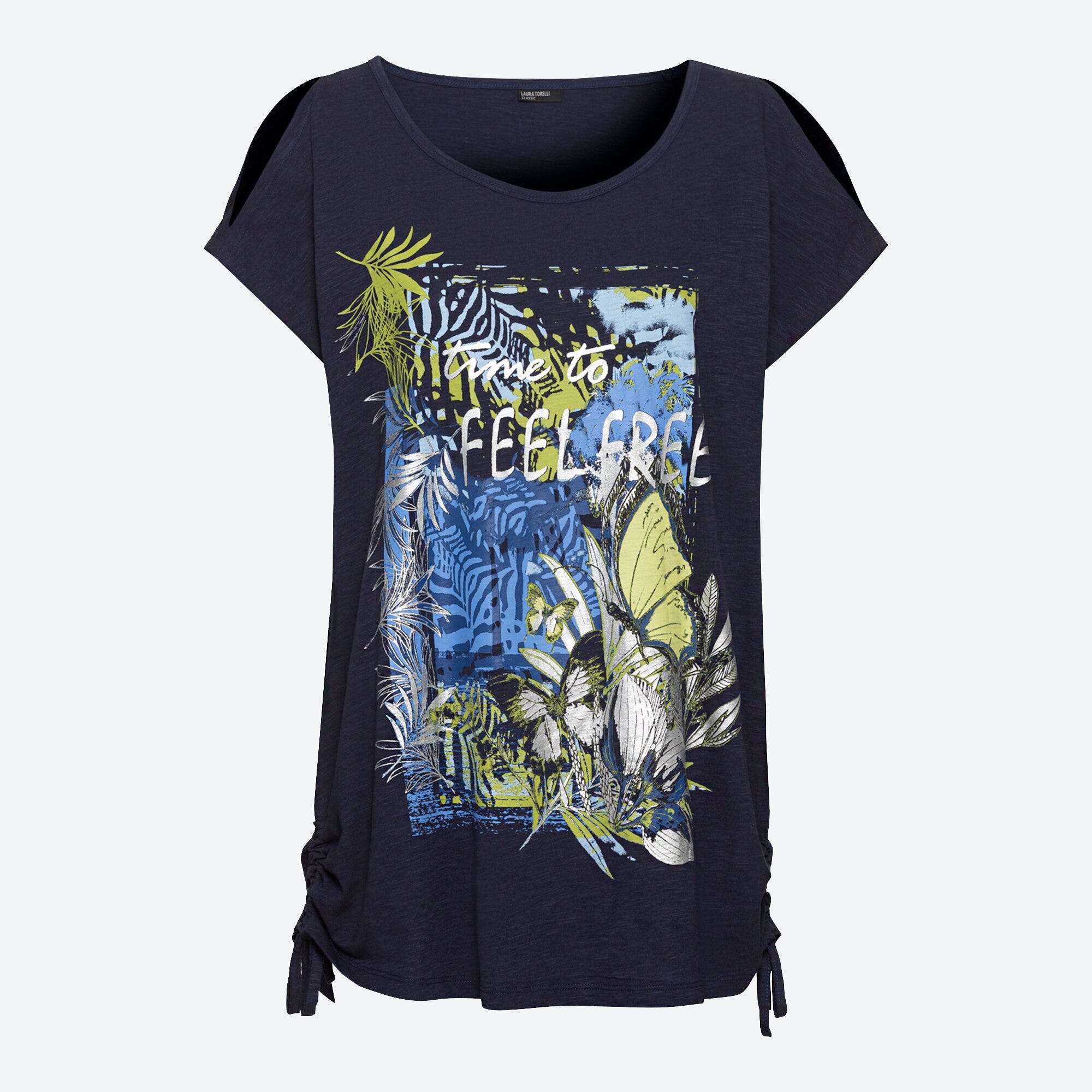 Damen-T-Shirt mit Raffungen