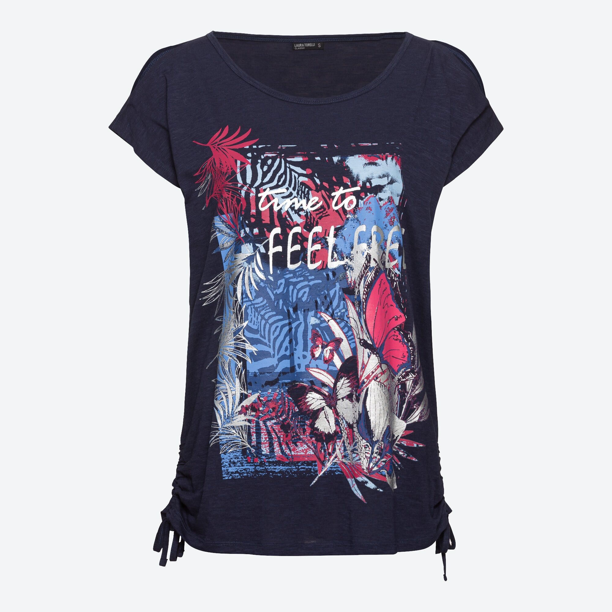Damen-T-Shirt mit Raffungen