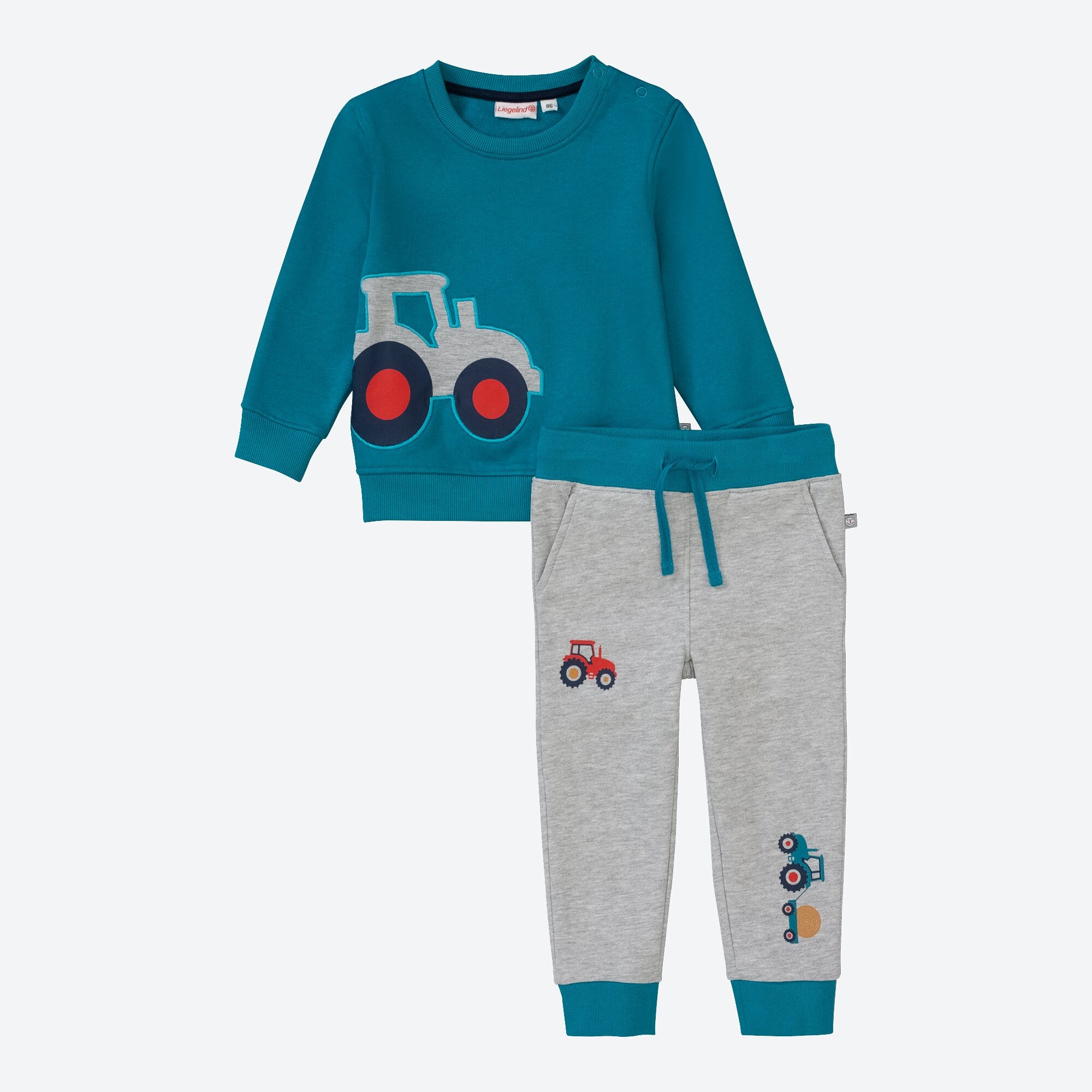Baby-Jungen-Set mit Traktor-Applikation, 2-teilig