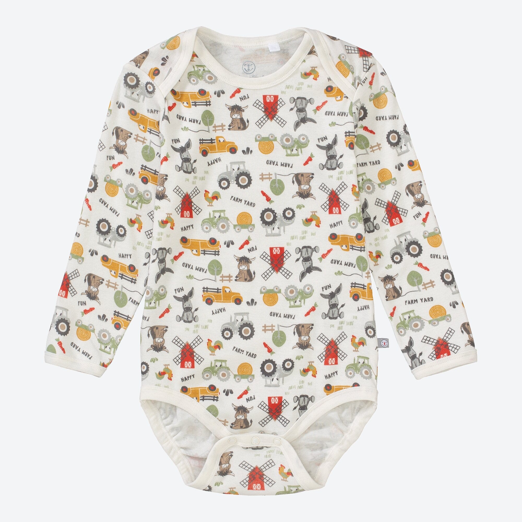 Baby-Jungen-Body mit Bauernhof-Muster