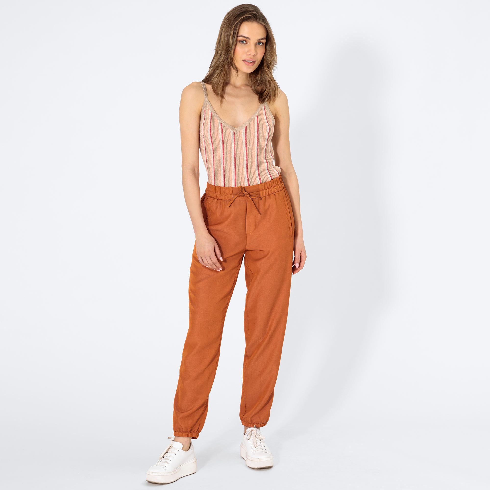 Damen-Stoffhose im Denim-Look