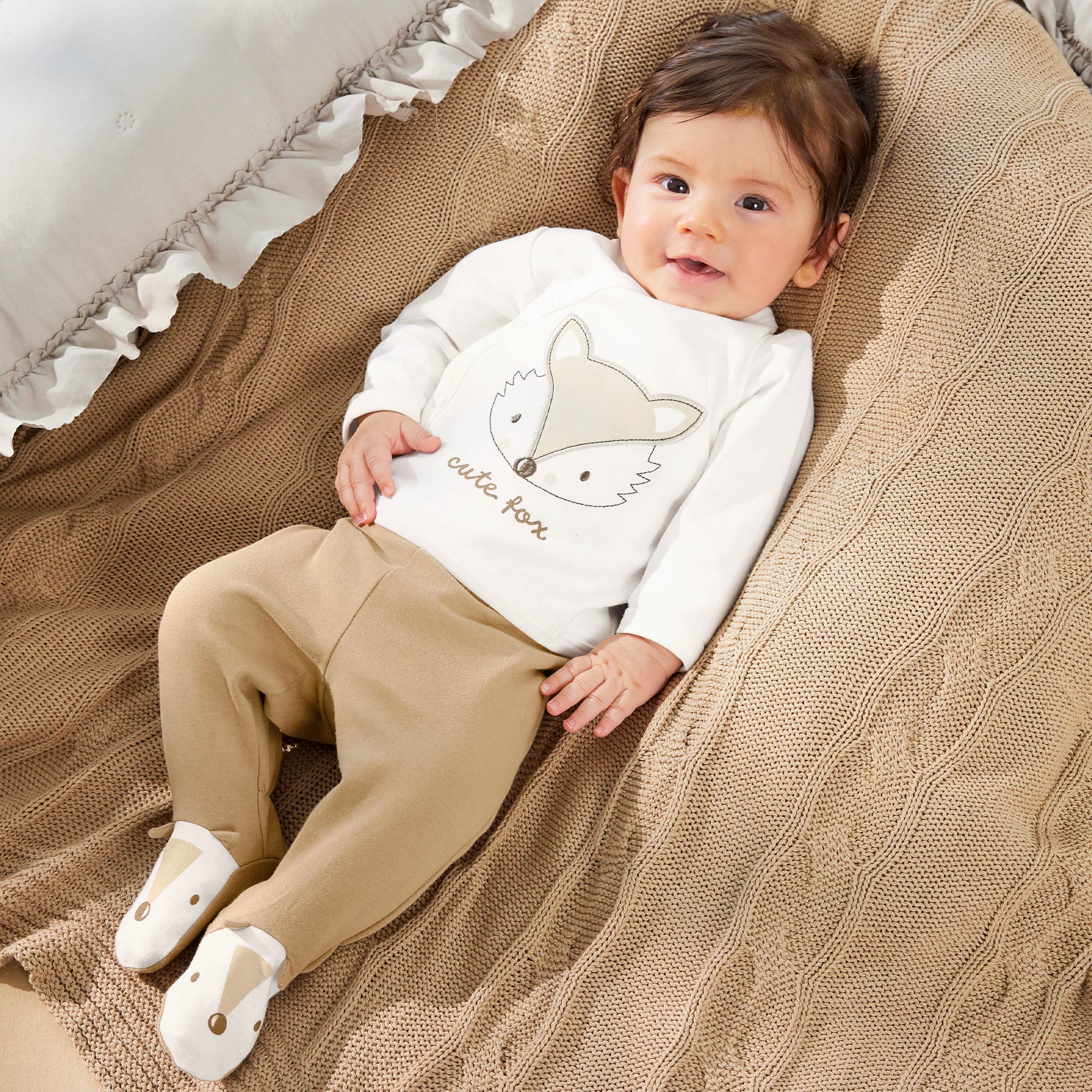 Baby-Jungen-Set mit Wickelshirt, 2-teilig