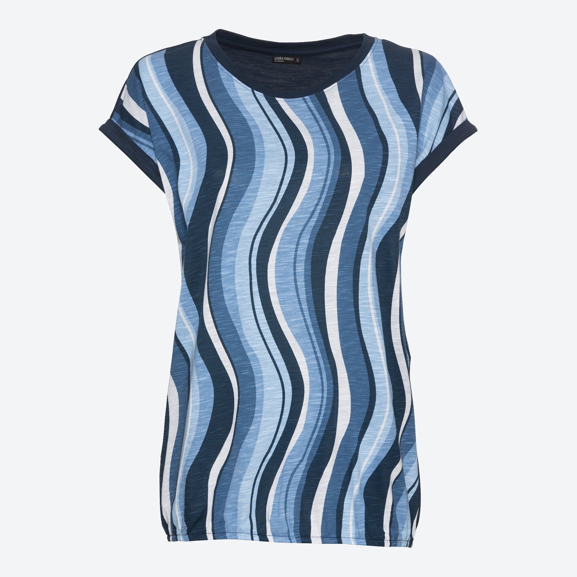 Damen-T-Shirt mit Wellenmuster
