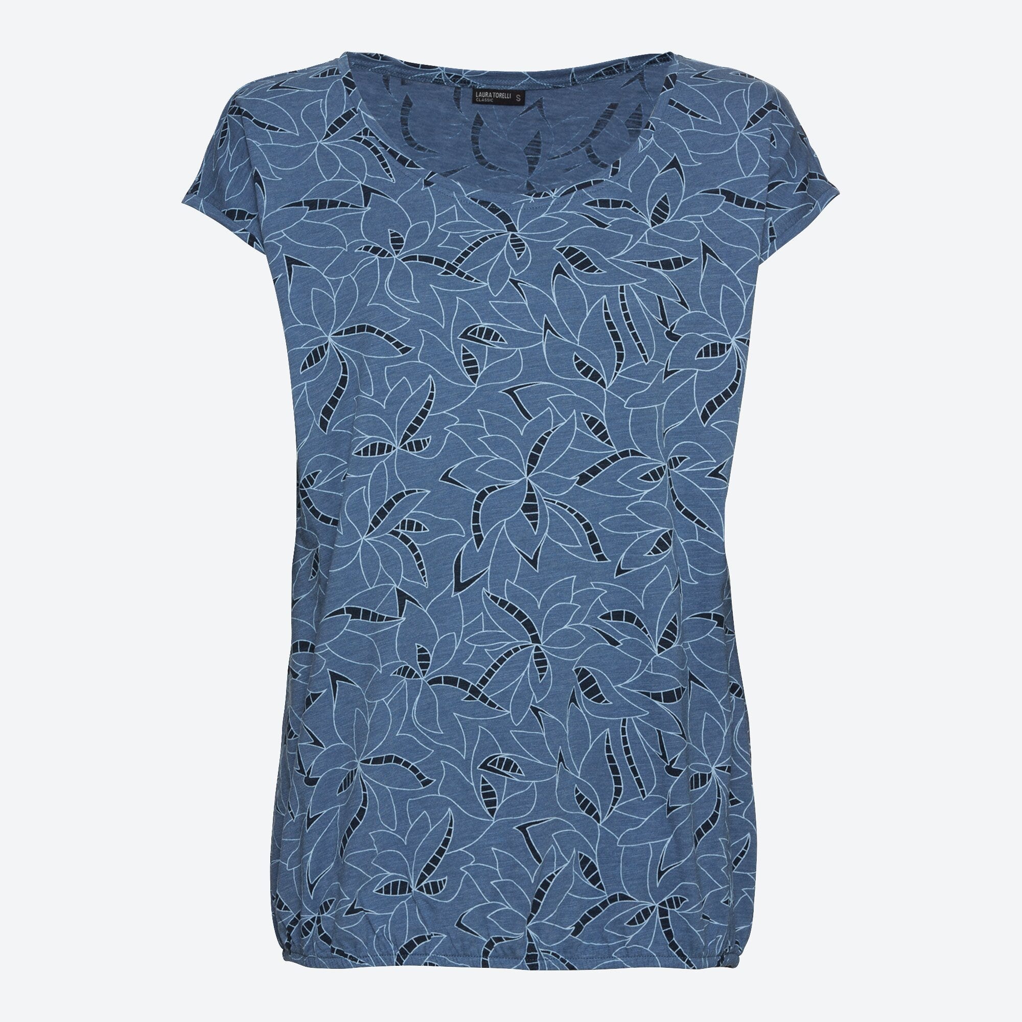 Damen-T-Shirt mit elastischem Saum