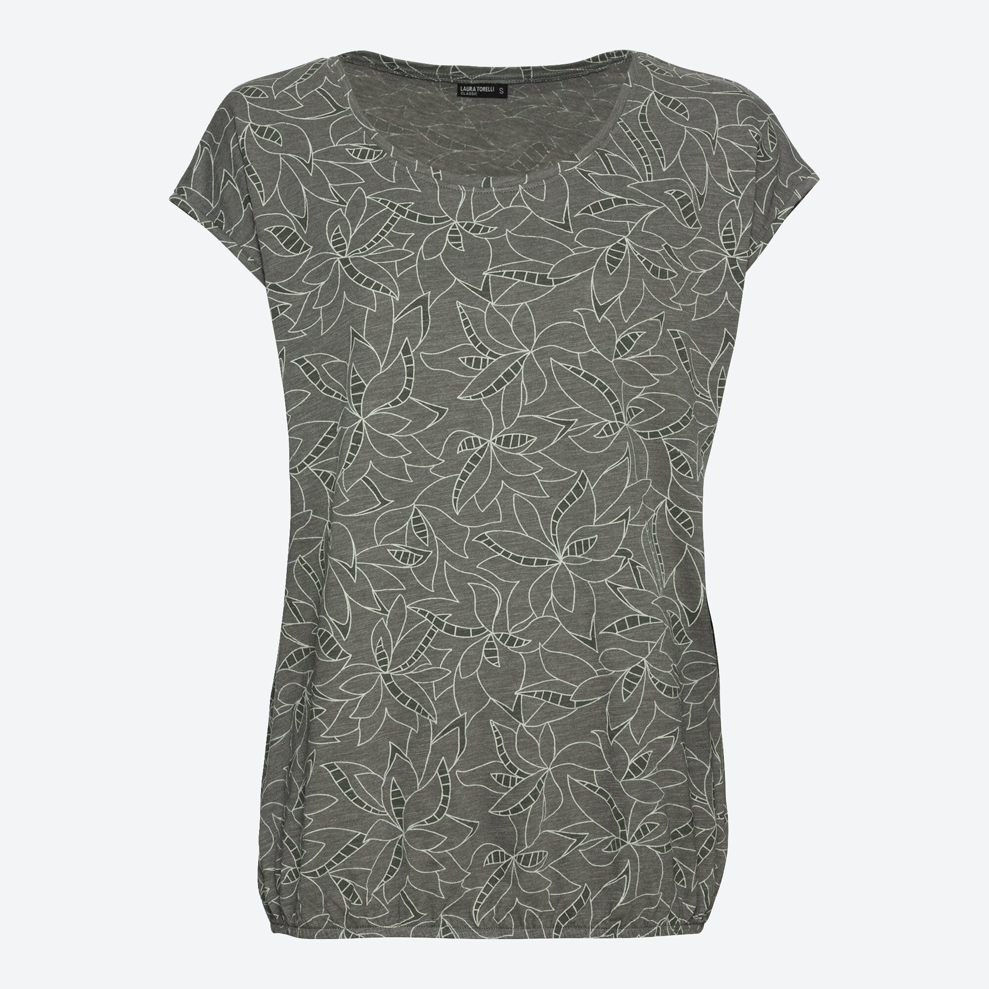 Damen-T-Shirt mit elastischem Saum