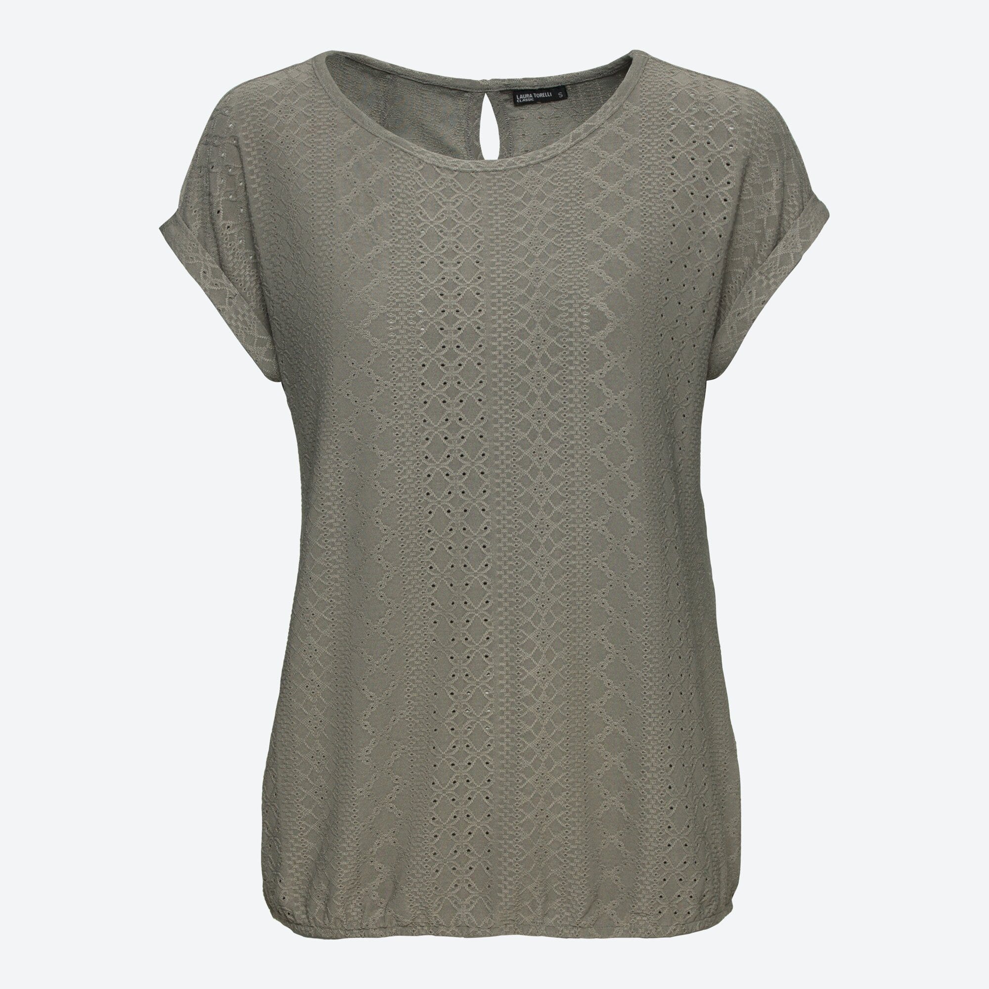 Damen-T-Shirt mit Stickerei-Muster