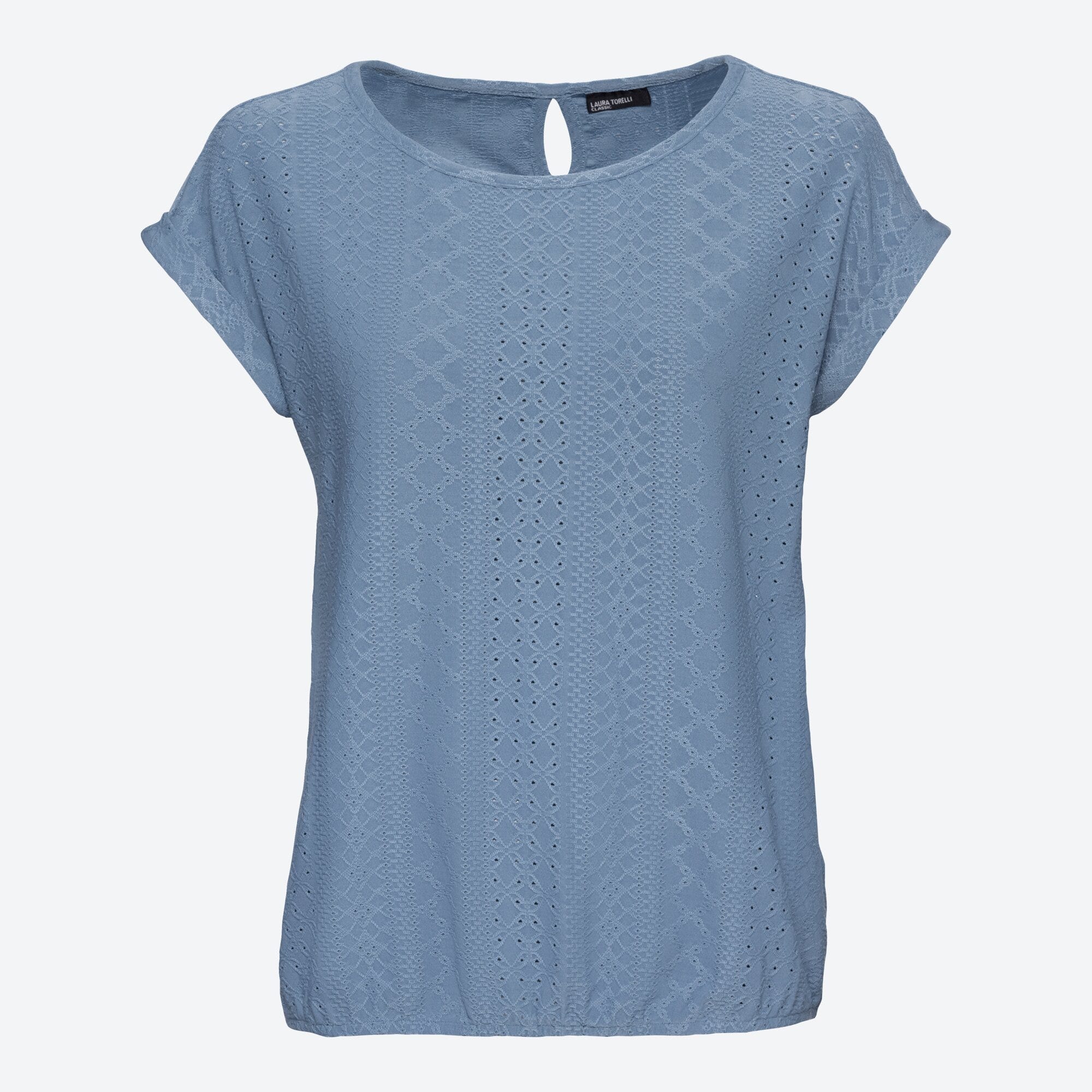 Damen-T-Shirt mit Stickerei-Muster
