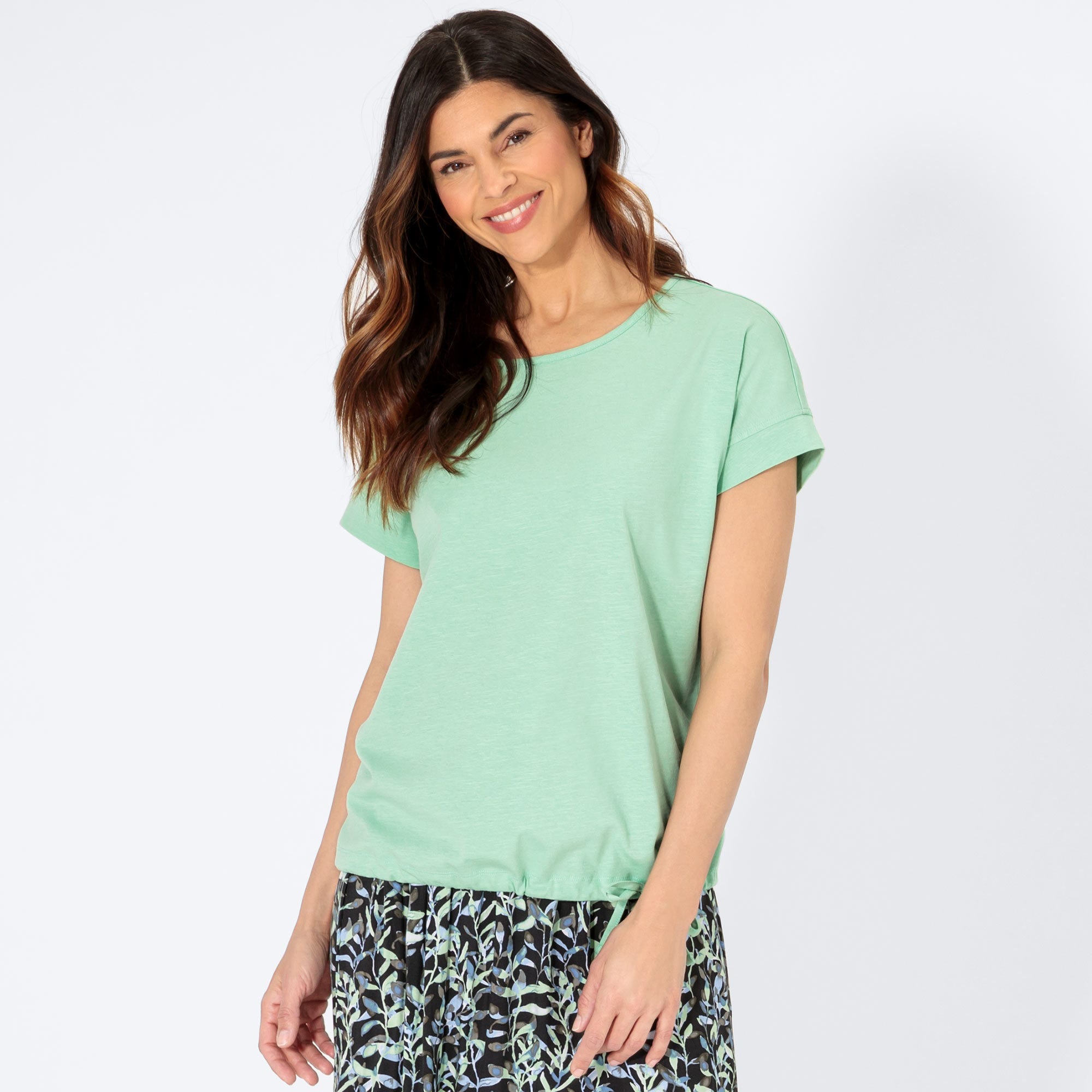 Damen-T-Shirt mit Bindebändern