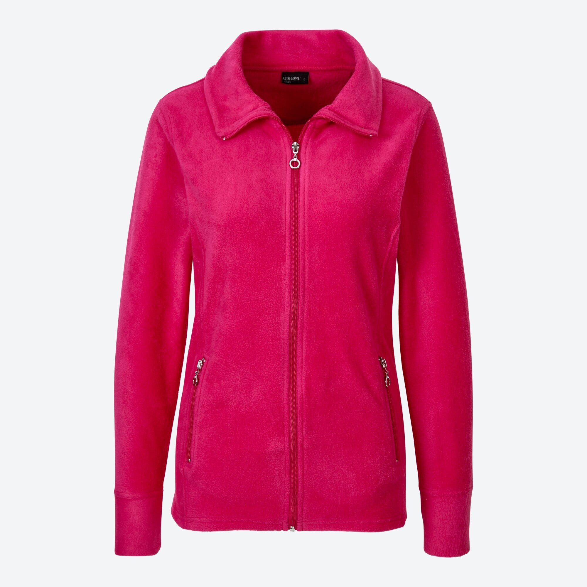 Damen-Fleece-Jacke mit 2 Reißverschluss-Taschen
