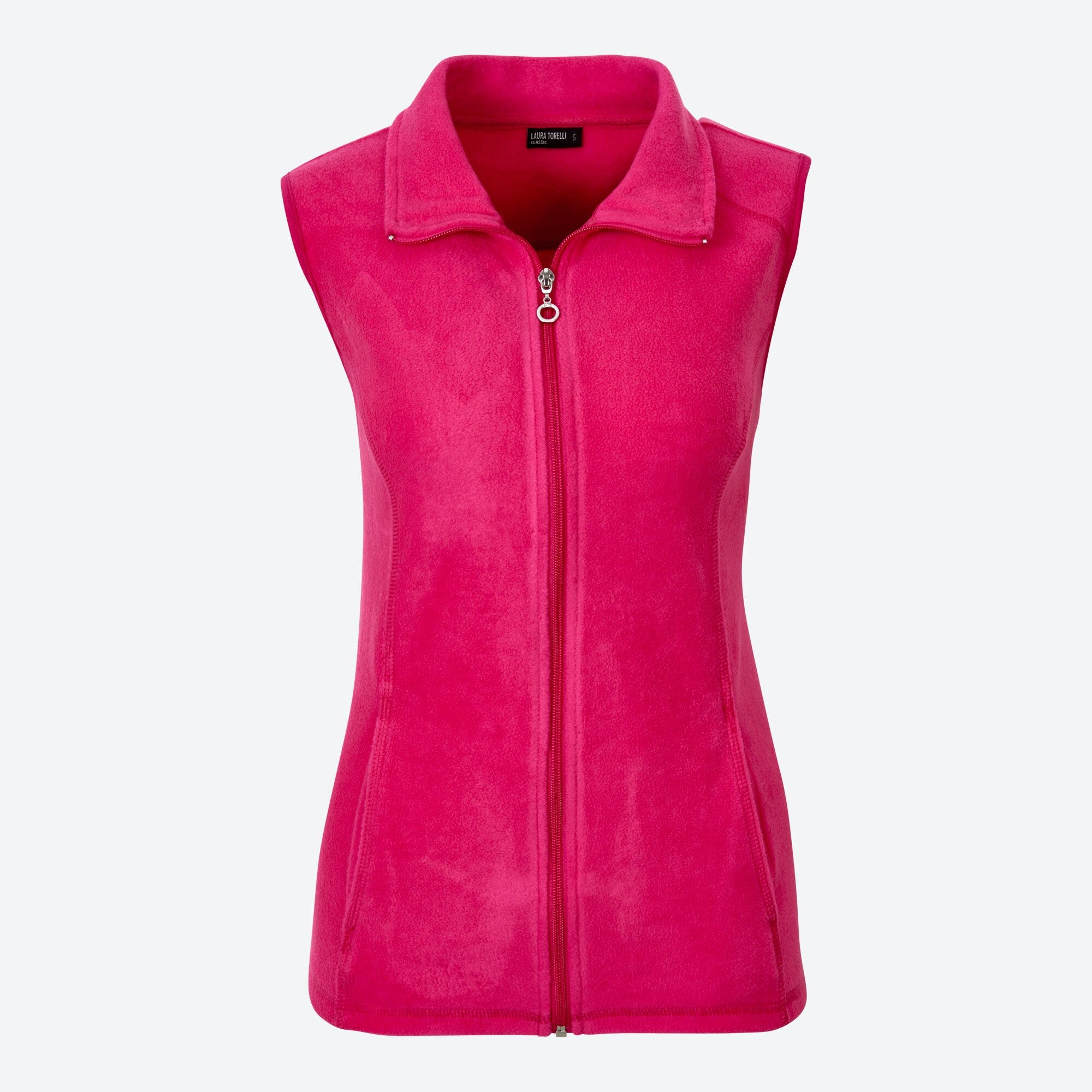 Damen-Fleece-Weste mit Eingrifftaschen