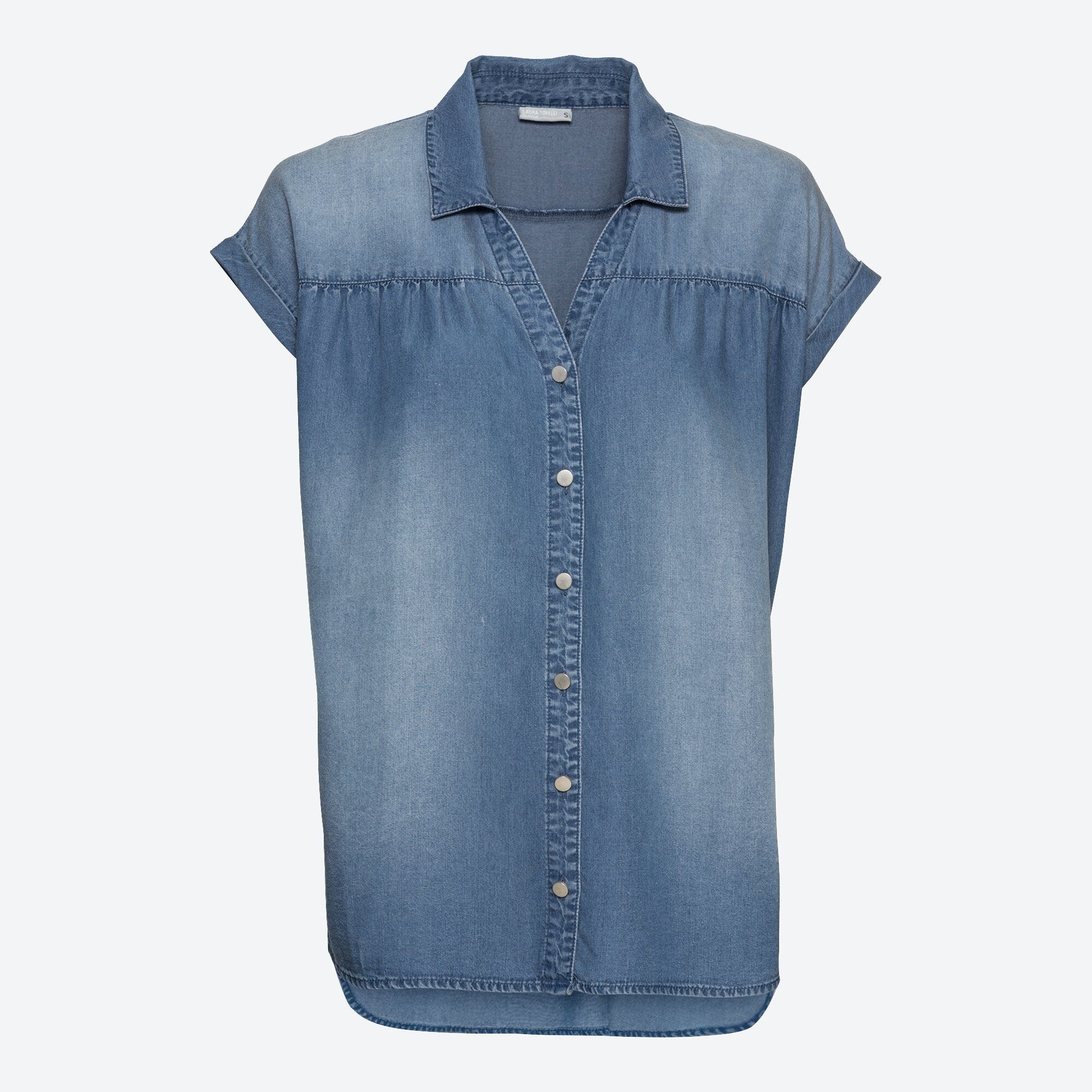 Damen-Bluse in Jeans-Optik