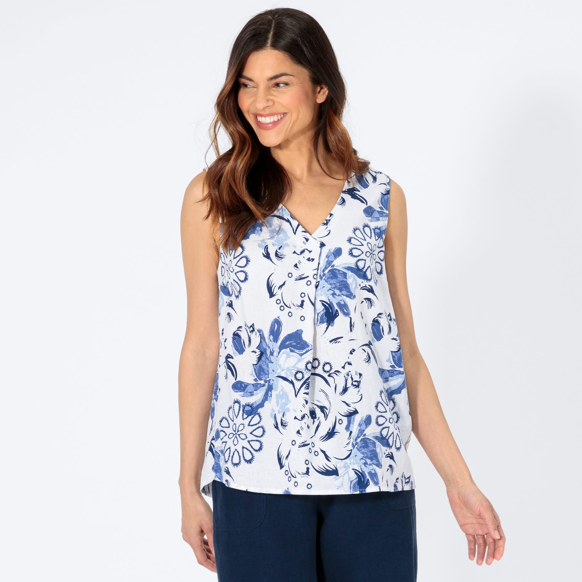 Damen-Bluse mit Blumendesign