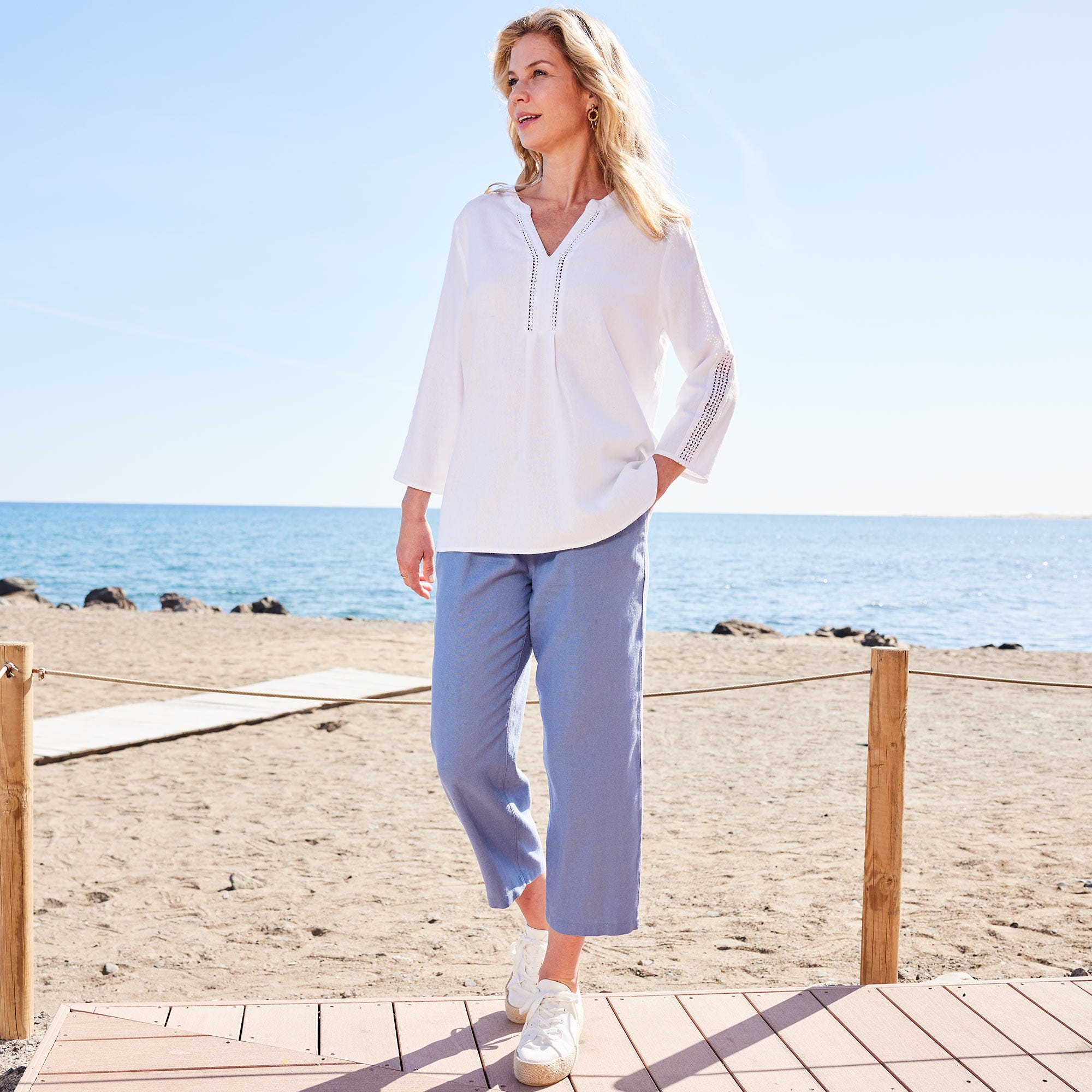 Damen-Culotte mit Bindebändern