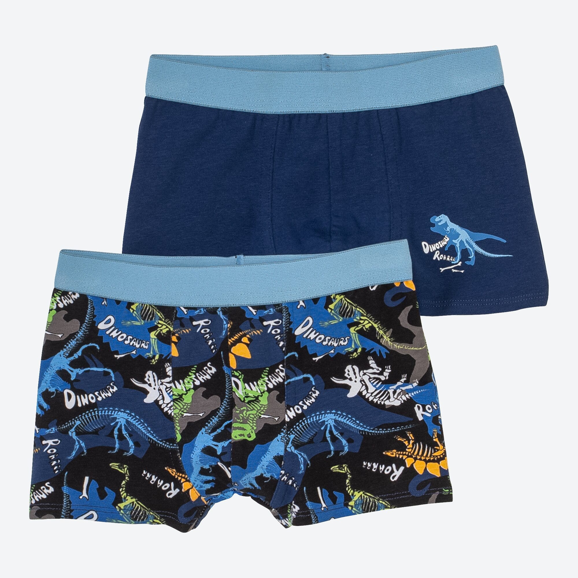 Jungen-Retroshorts mit Dino-Muster, 2er-Pack
