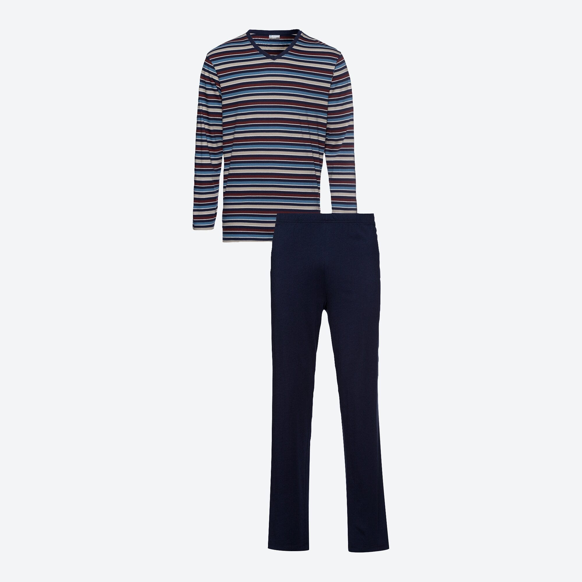 Herren-Pyjama mit Streifen, 2-teilig