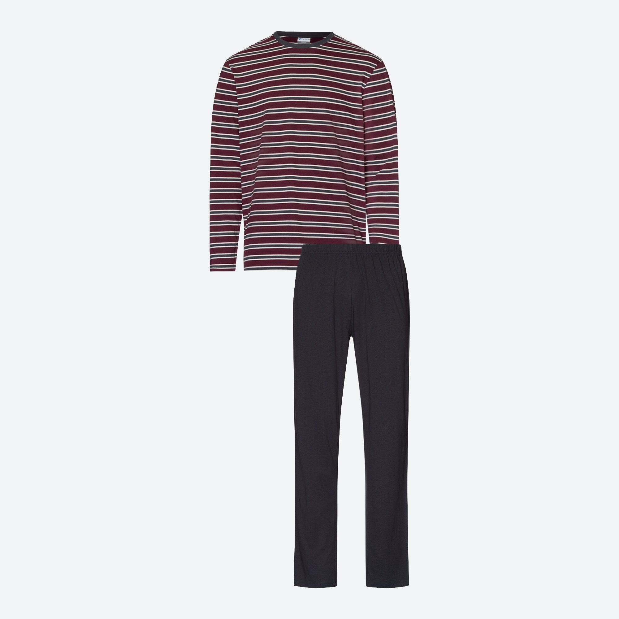 Herren-Pyjama mit Streifen-Design, 2-teilig