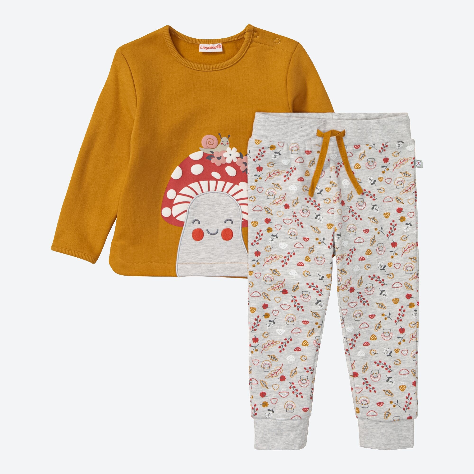 Baby-Mädchen-Set mit Pilz-Aufdruck, 2-teilig