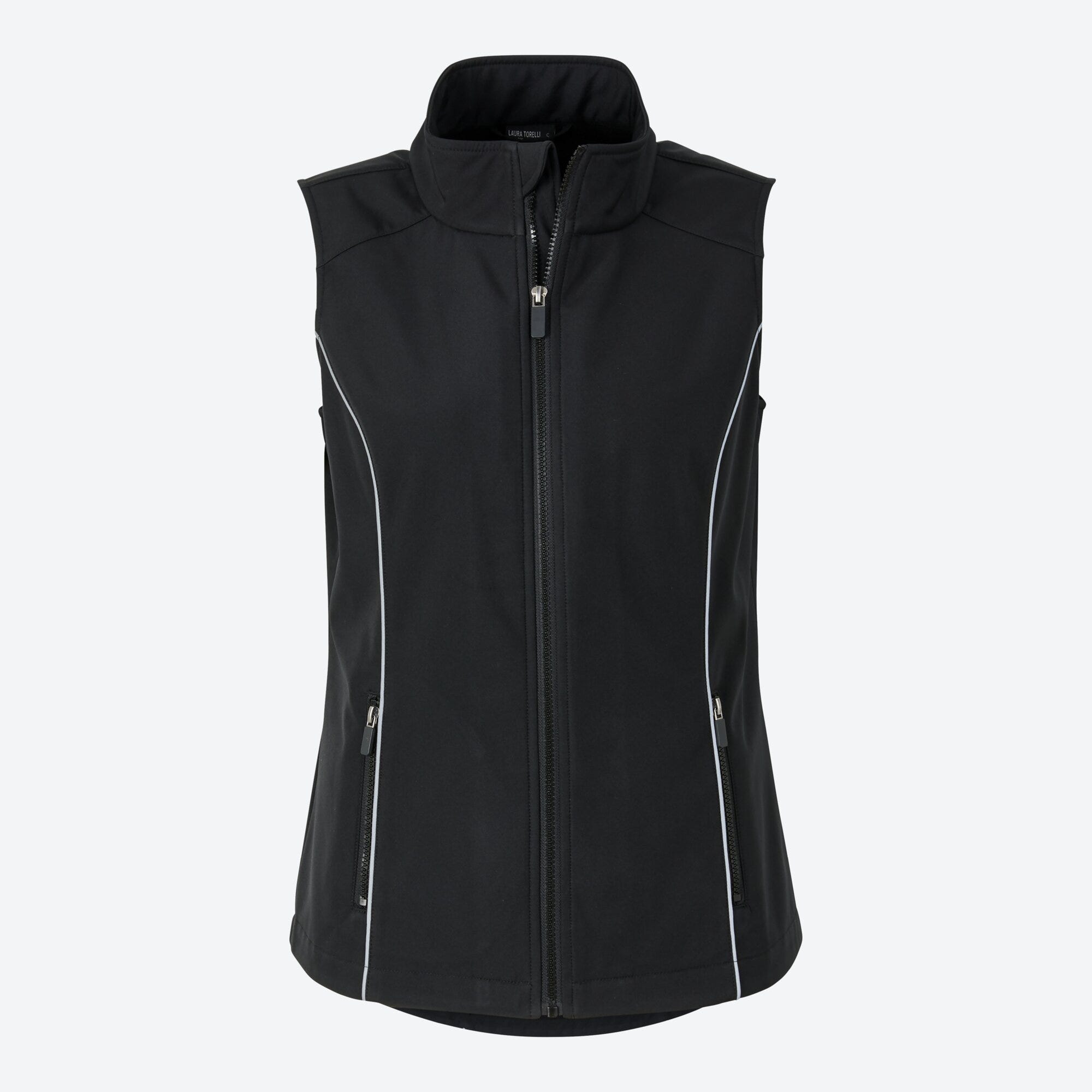 Damen-Softshell-Weste mit 2 Reißverschluss-Taschen