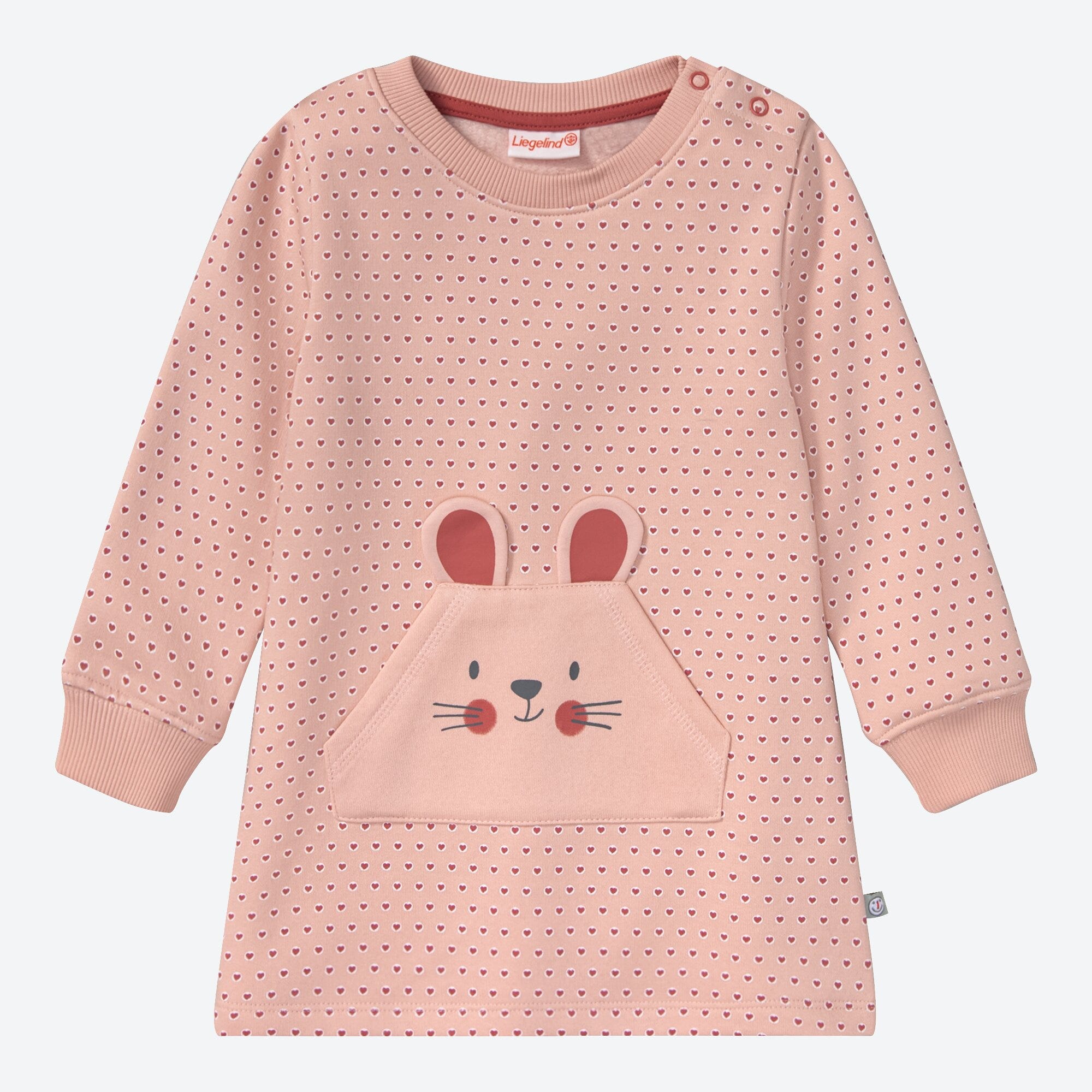 Baby-Mädchen-Kleid mit Herzmuster