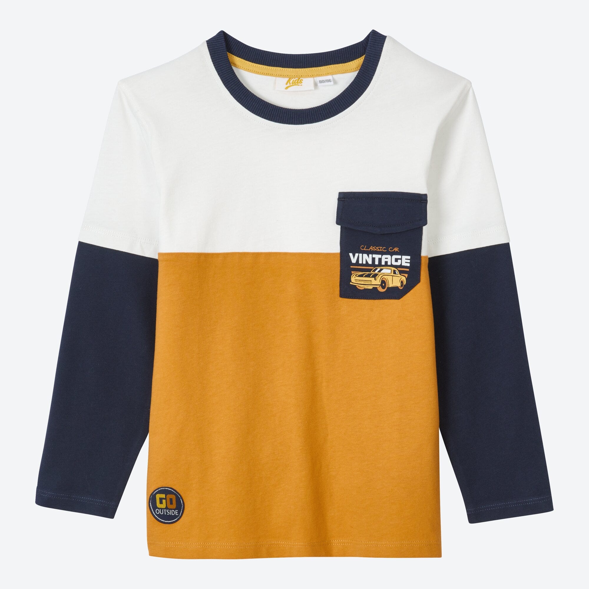 Jungen-Shirt mit Farbblock-Design