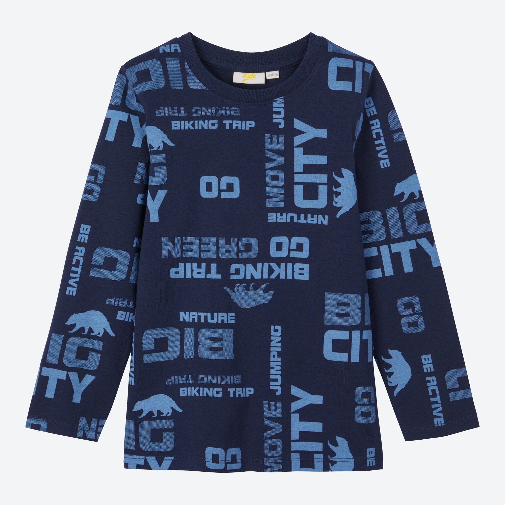 Jungen-Shirt mit Schriftzügen