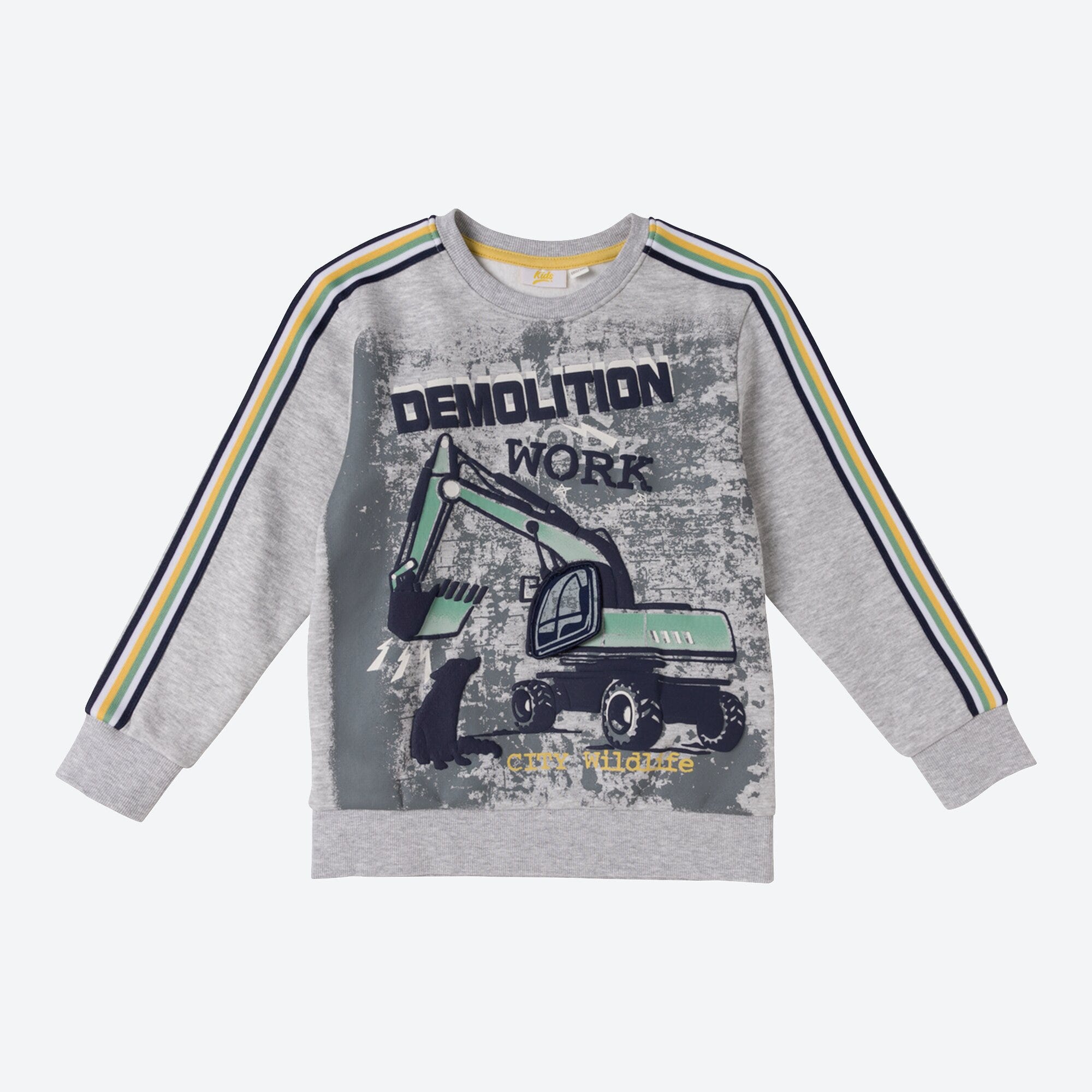 Jungen-Sweatshirt mit Bagger-Applikation