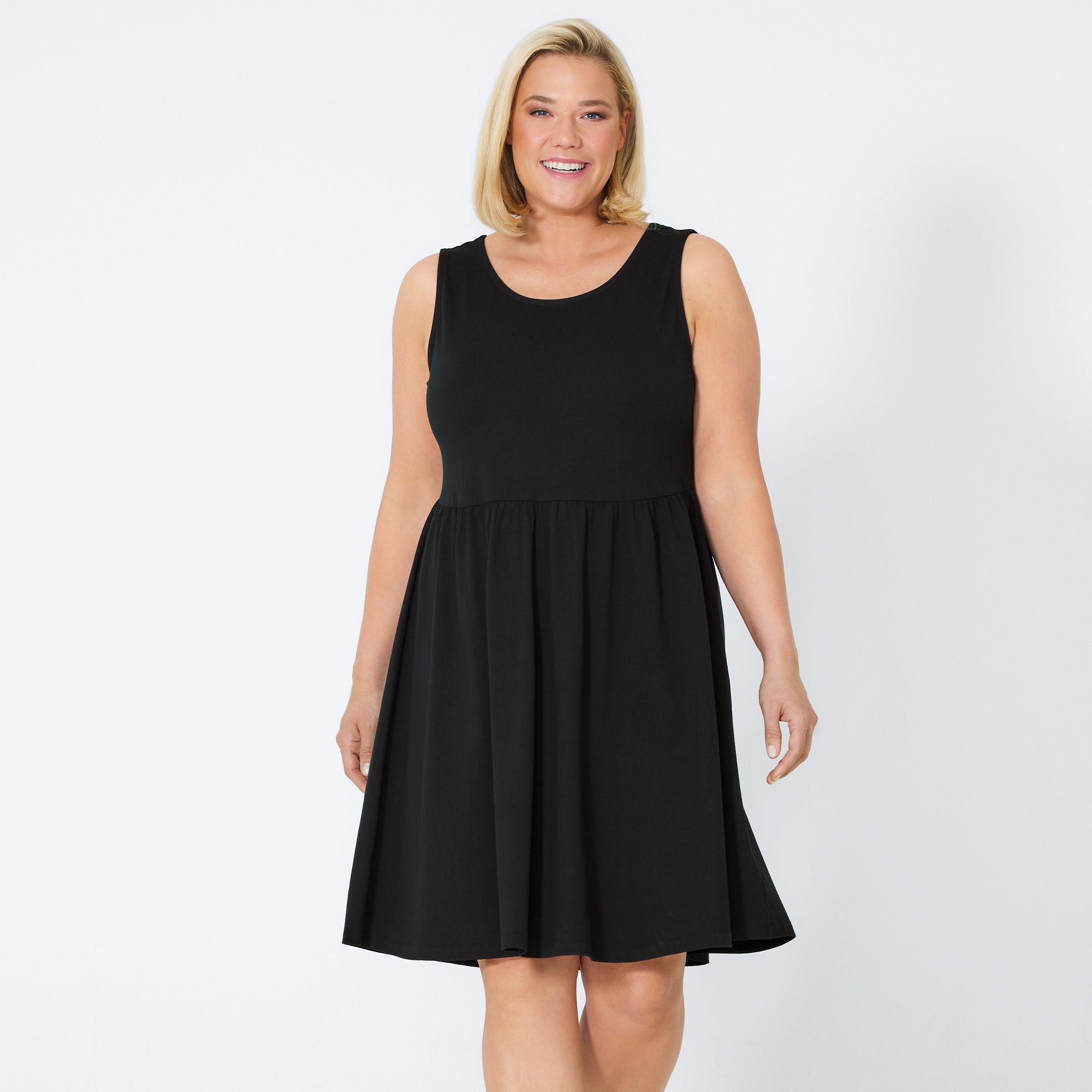 Damen-Kleid mit Zierbändern, große Größen