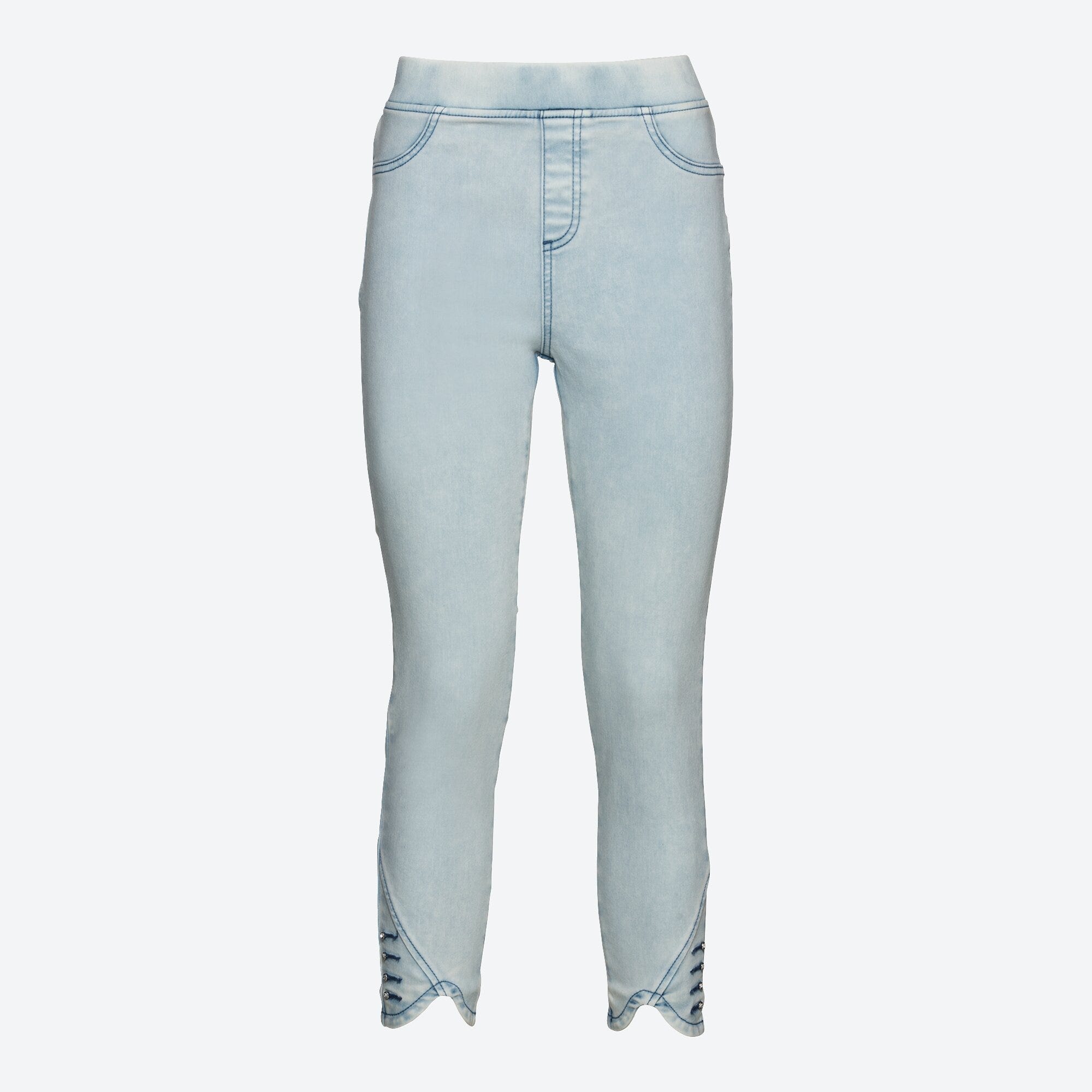 Damen-Caprihose mit Schmucksteinchen