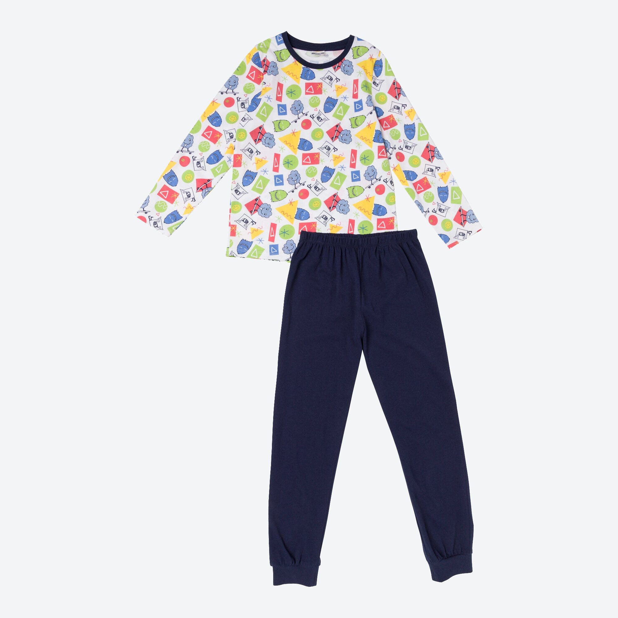 Jungen-Schlafanzug mit coolem Muster, 2-teilig