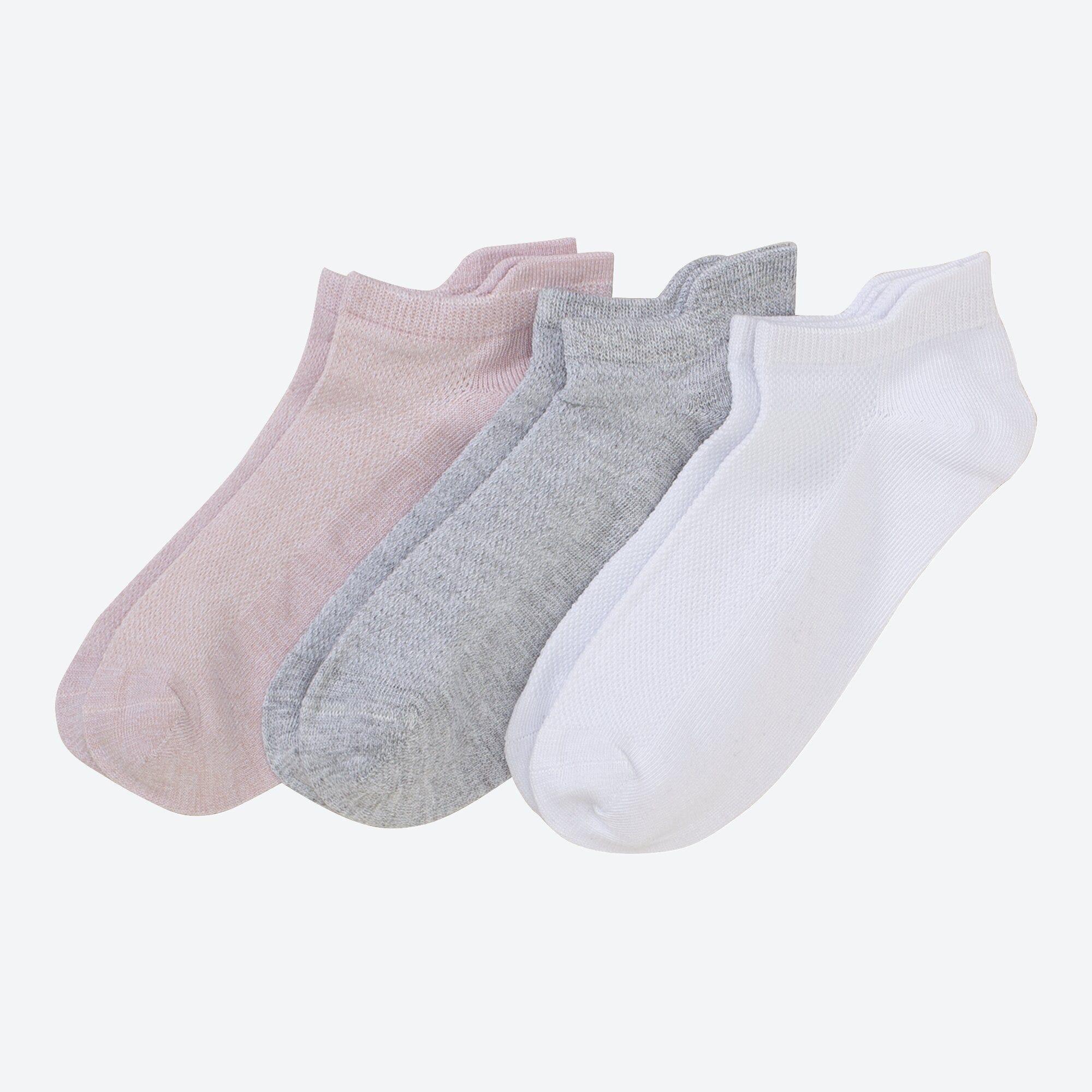 Damen-Sport-Sneaker-Socken mit Fersenschutz, 3er-Pack