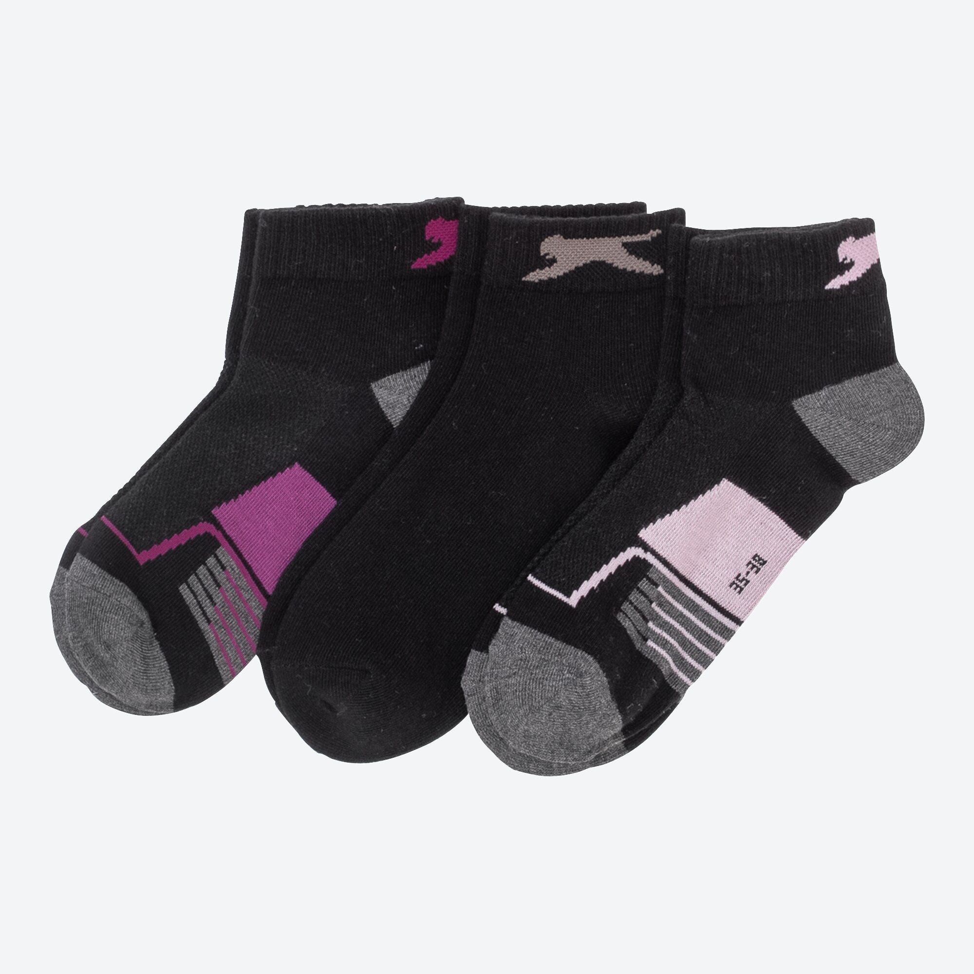 Slazenger Damen-Sport-Sneaker-Socken, 3er-Pack