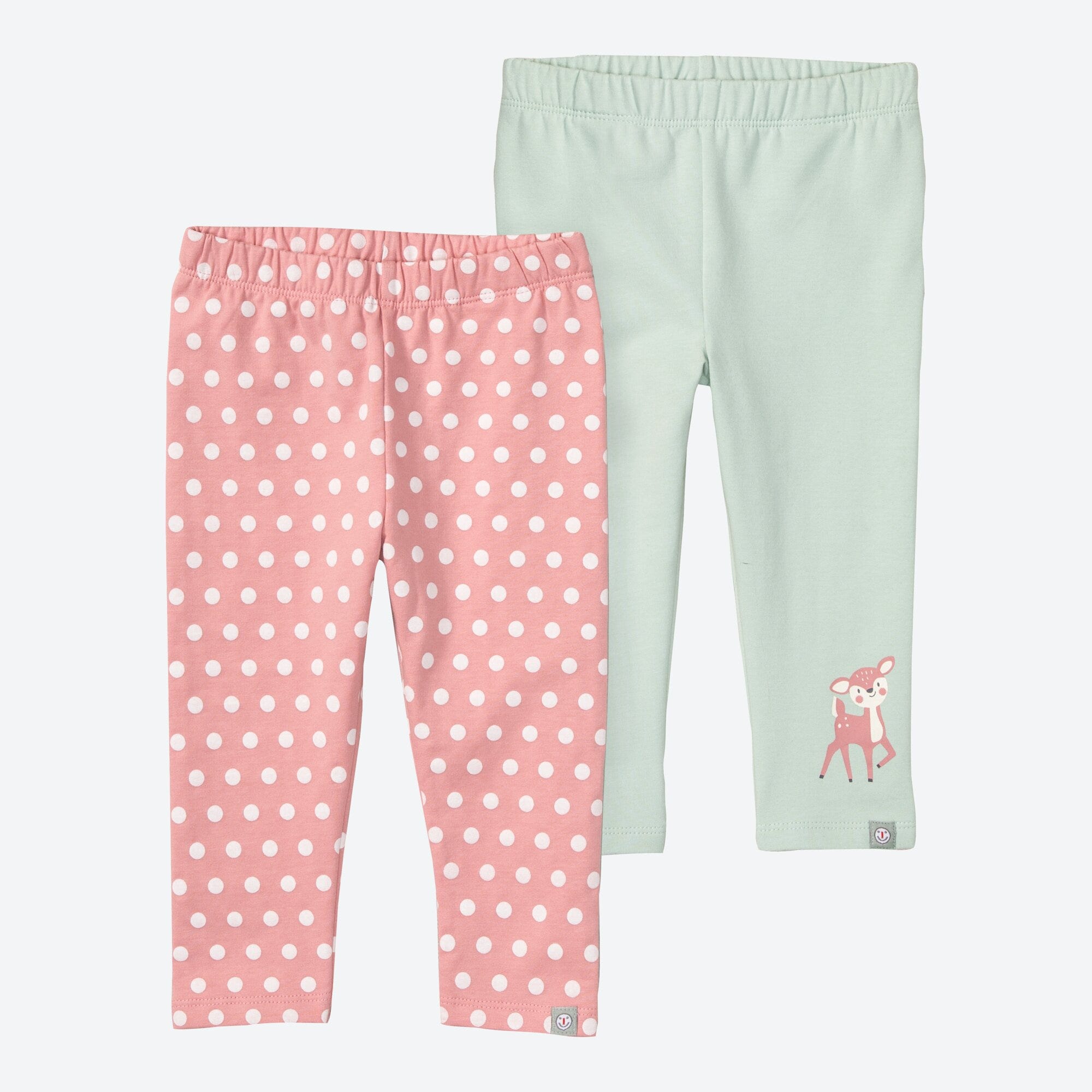 Baby-Mädchen-Leggings mit Tier-Motiv, 2er-Pack