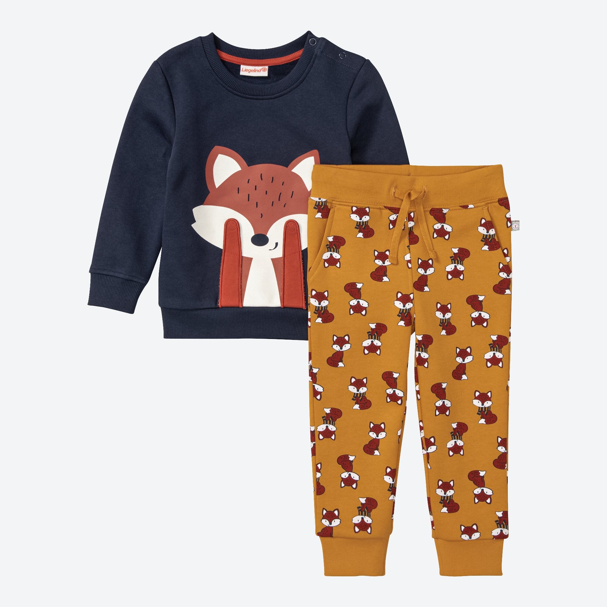 Baby-Jungen-Set mit Fuchs-Muster, 2-teilig