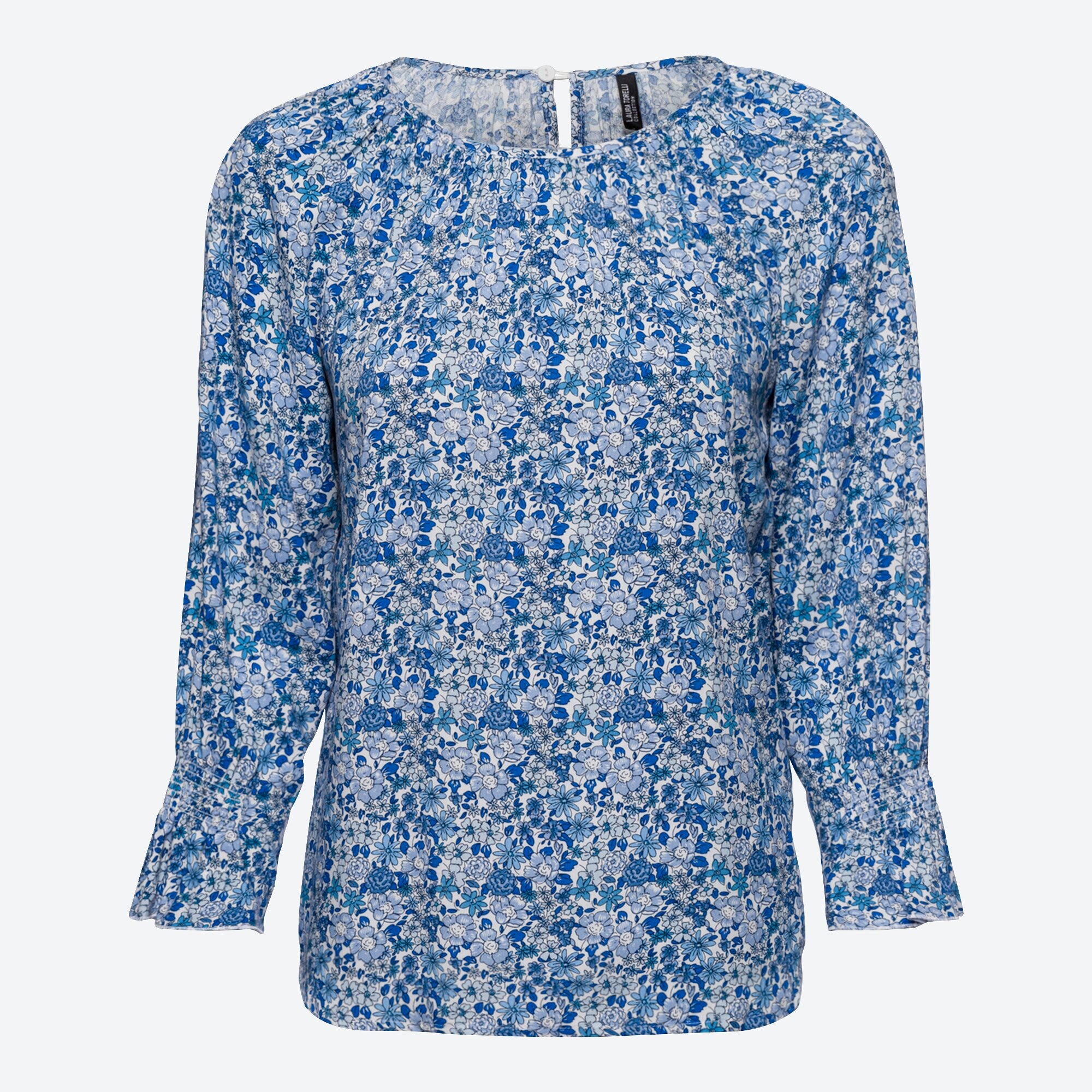 Damen-Bluse mit gesmokten Ärmeln