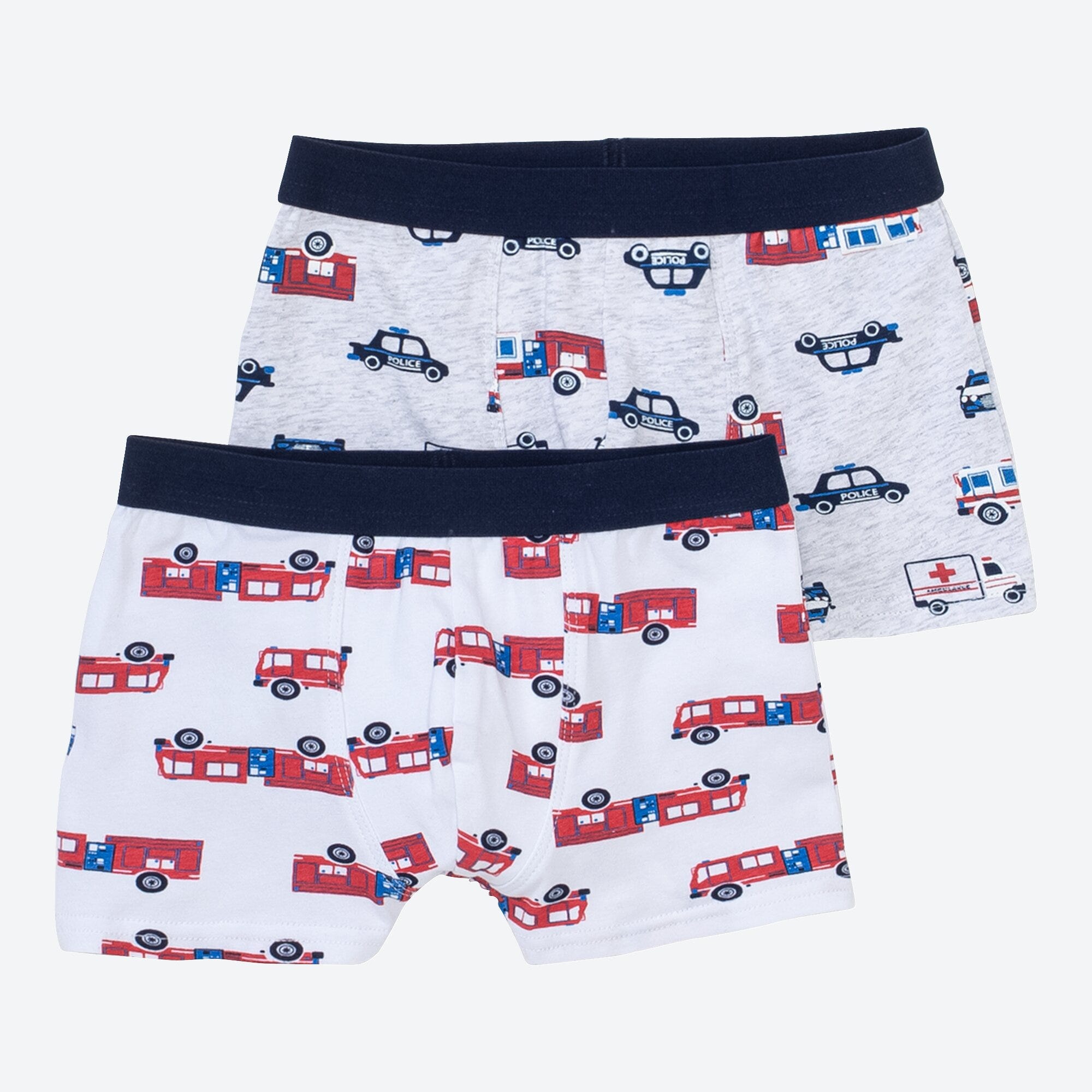 Jungen-Retroshorts mit Fahrzeug-Muster, 2er-Pack