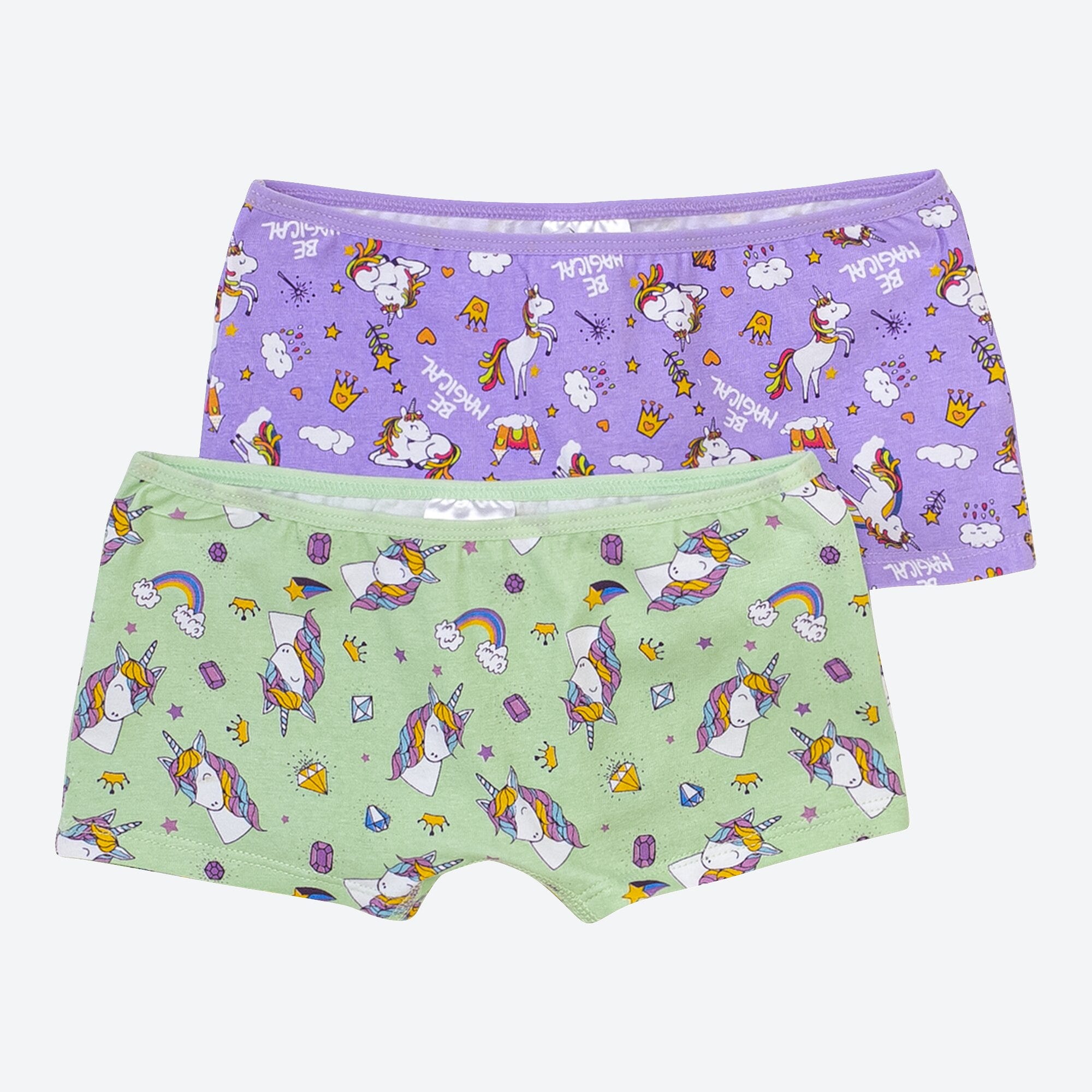 Mädchen-Panty mit Einhorn-Muster, 2er-Pack
