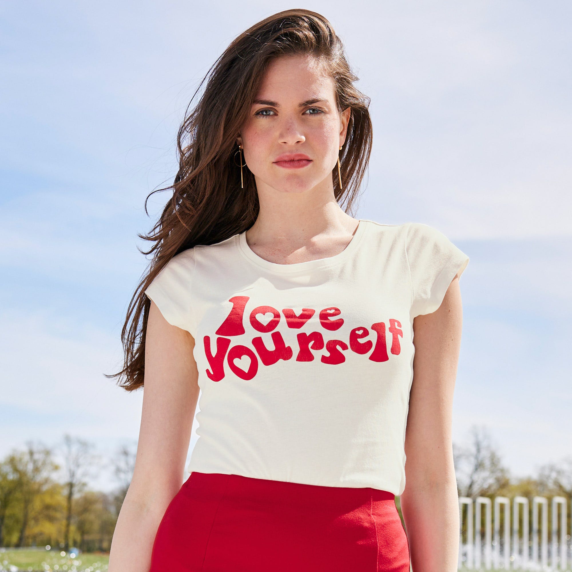 Damen-T-Shirt mit coolem Frontaufdruck
