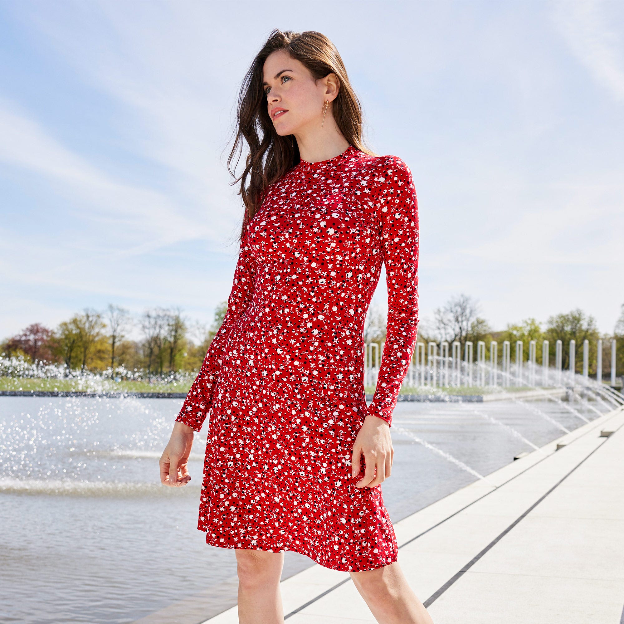 Damen-Kleid mit Blümchen-Muster