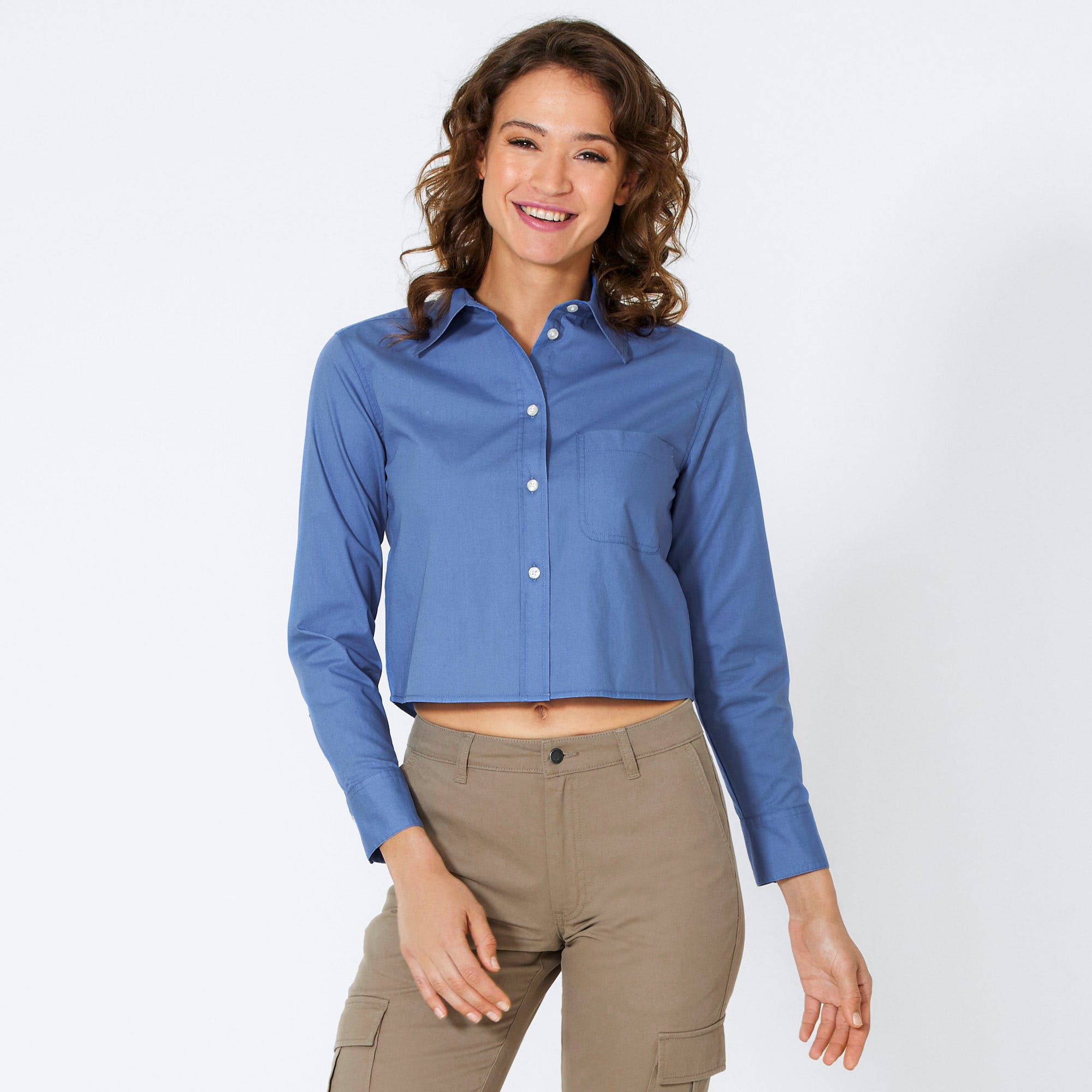 Damen-Bluse mit Brusttasche