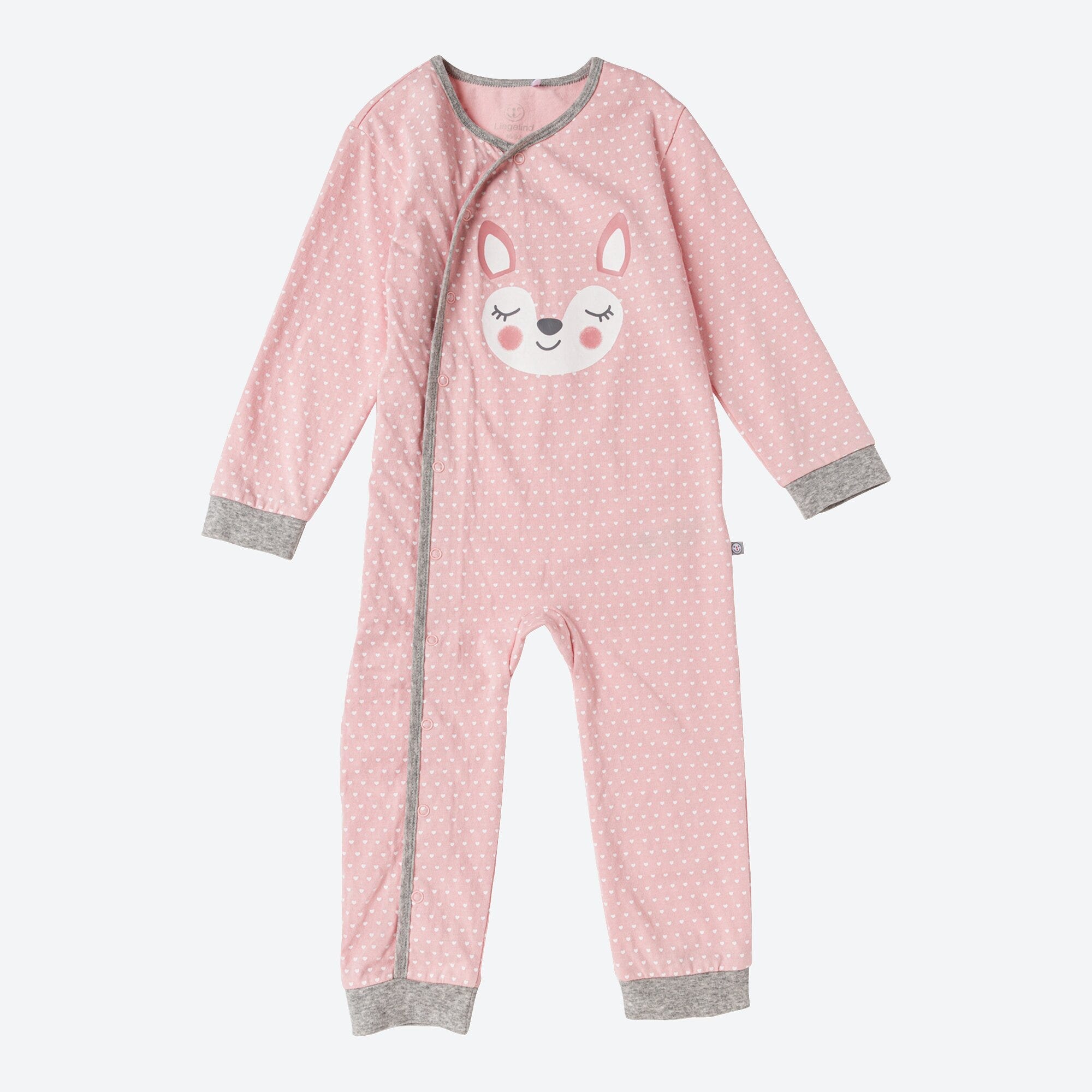 Baby-Mädchen-Schlafanzug mit Herzmuster
