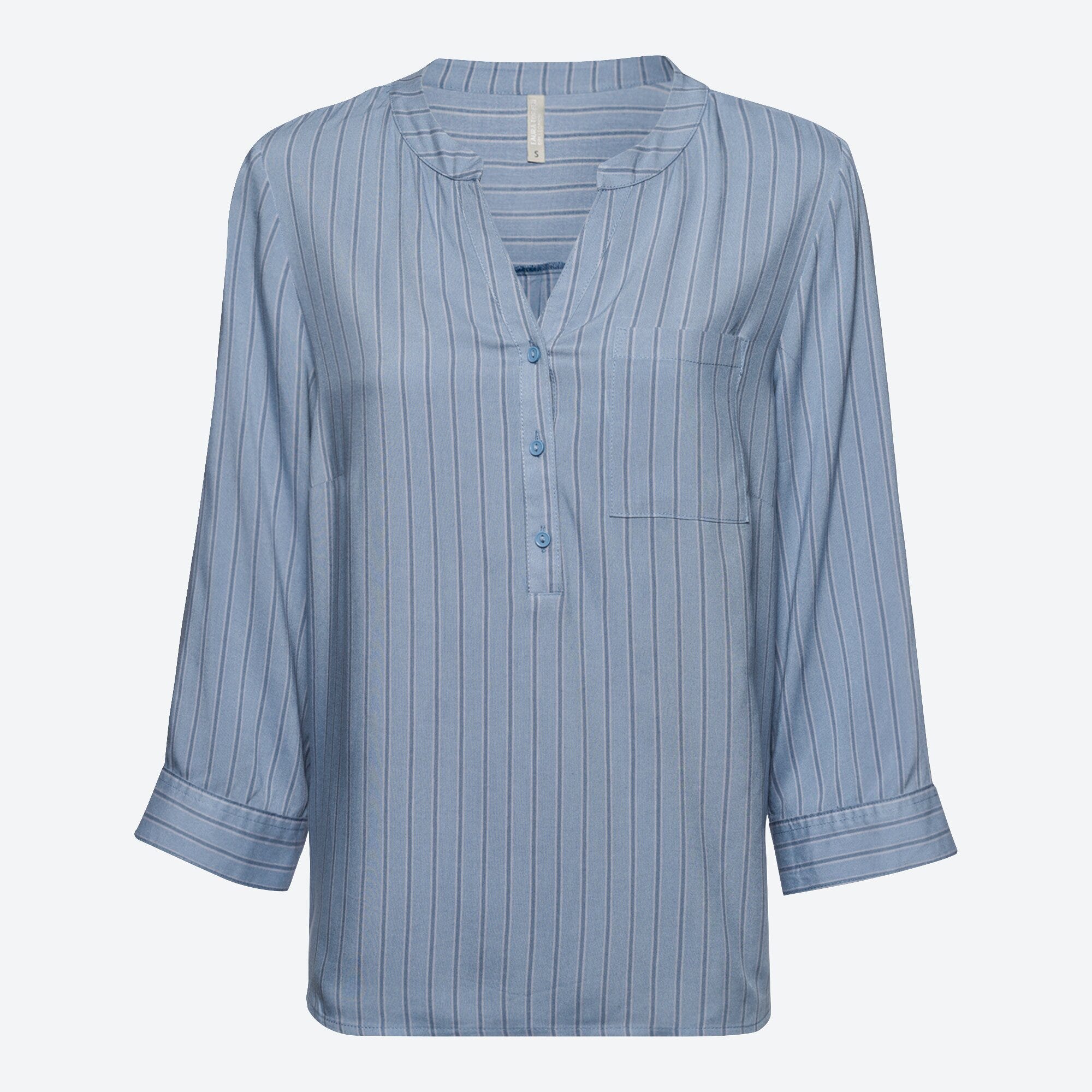Damen-Bluse mit Krempel-Ärmeln